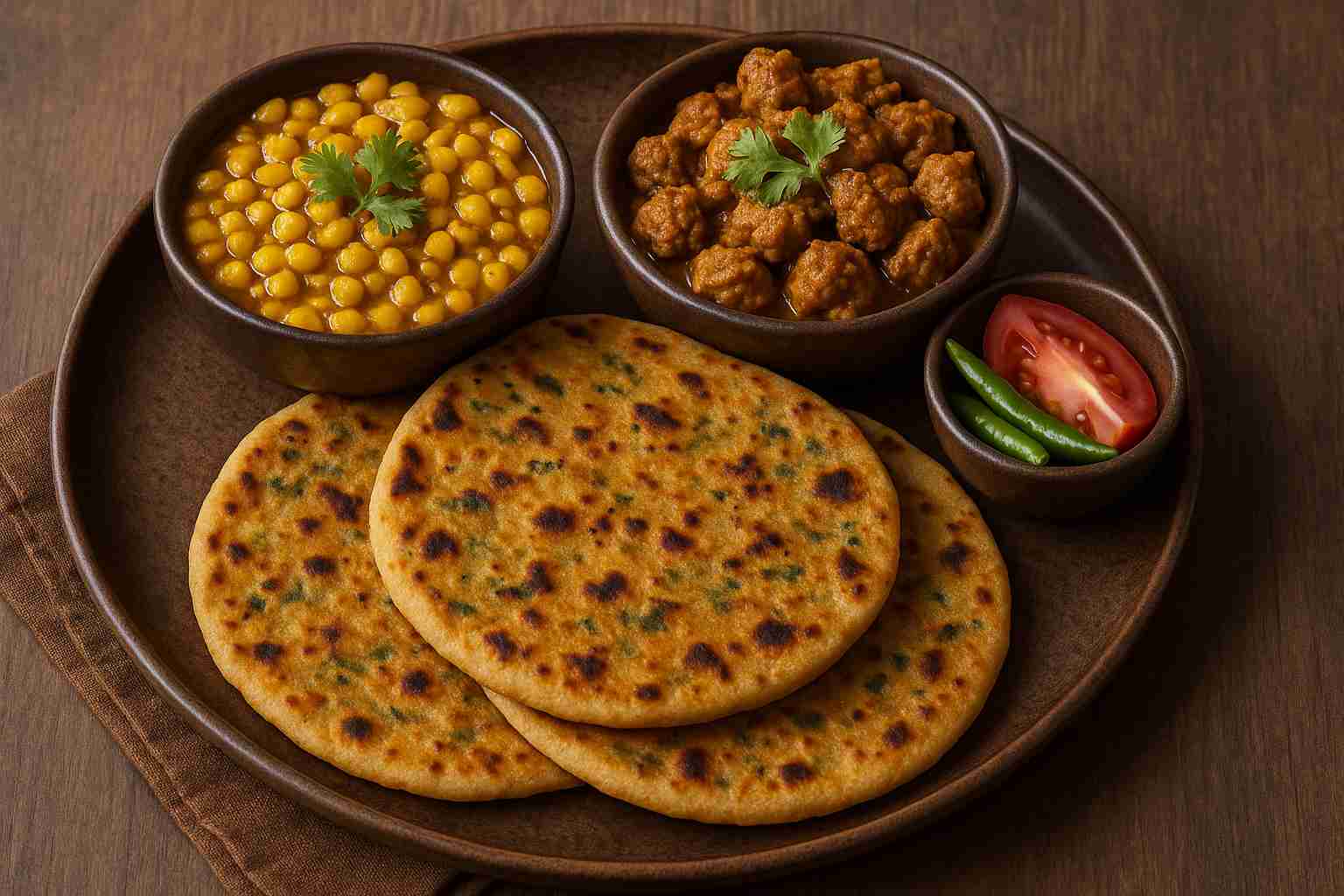 CHANA DAL AND SOYA PARATHA