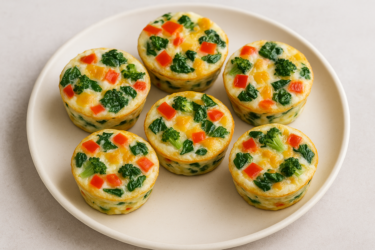 CHEESY EGG WHITE VEGGIE MUFFINS