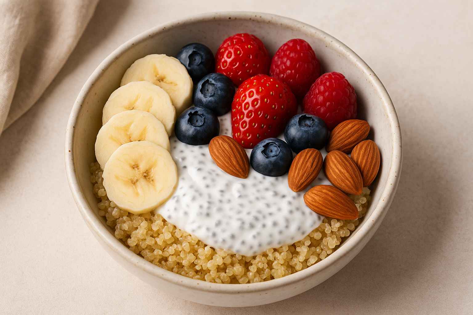 GREEK YOGURT AND QUINOA BOWL