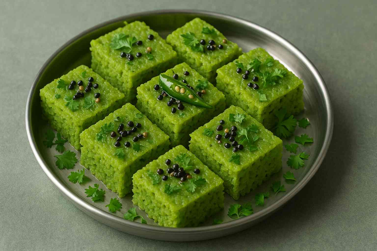 GREEN PEAS DHOKLA