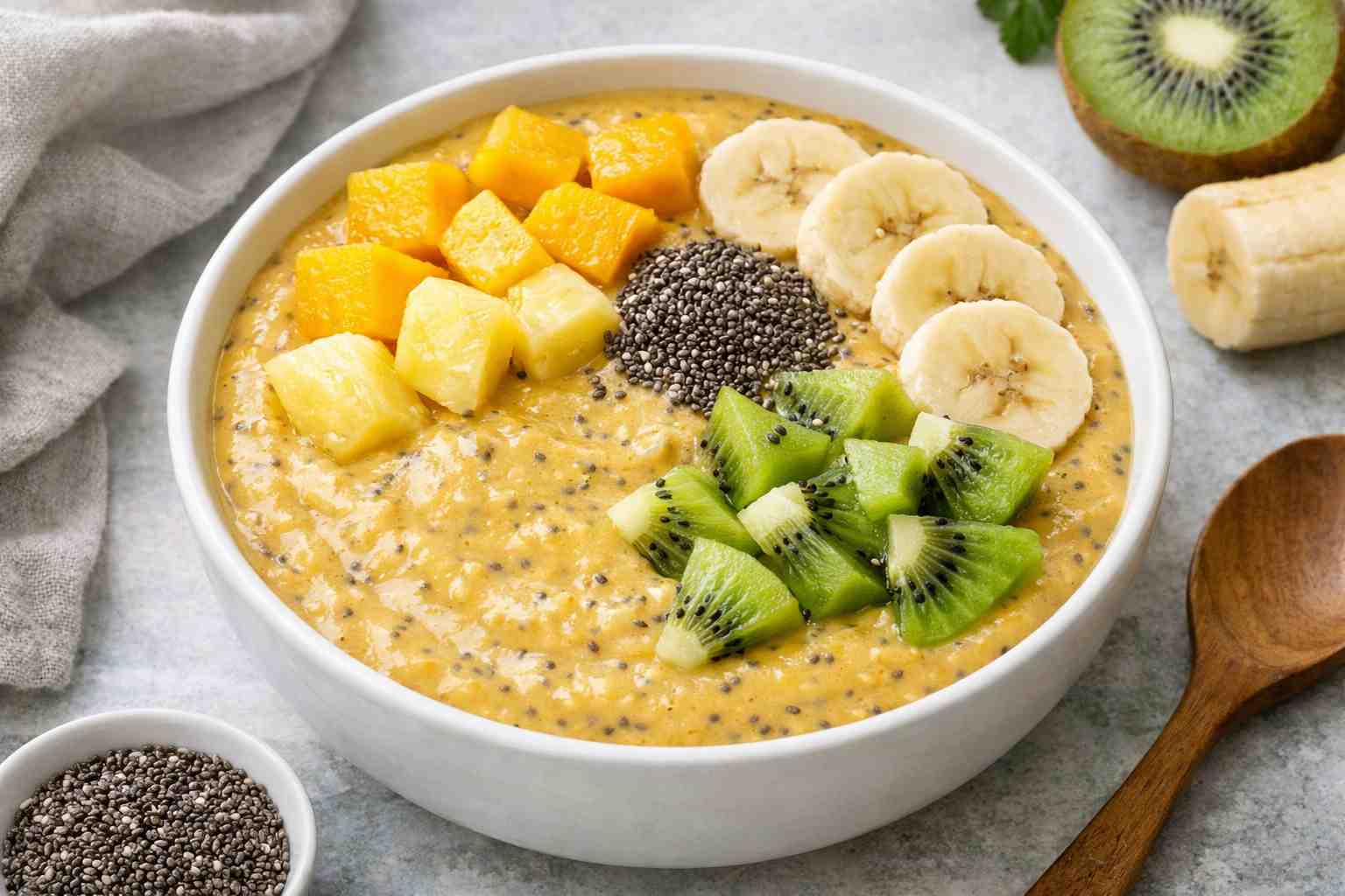 MIXED FRUIT CHIA SEED BREAKFAST BOWL