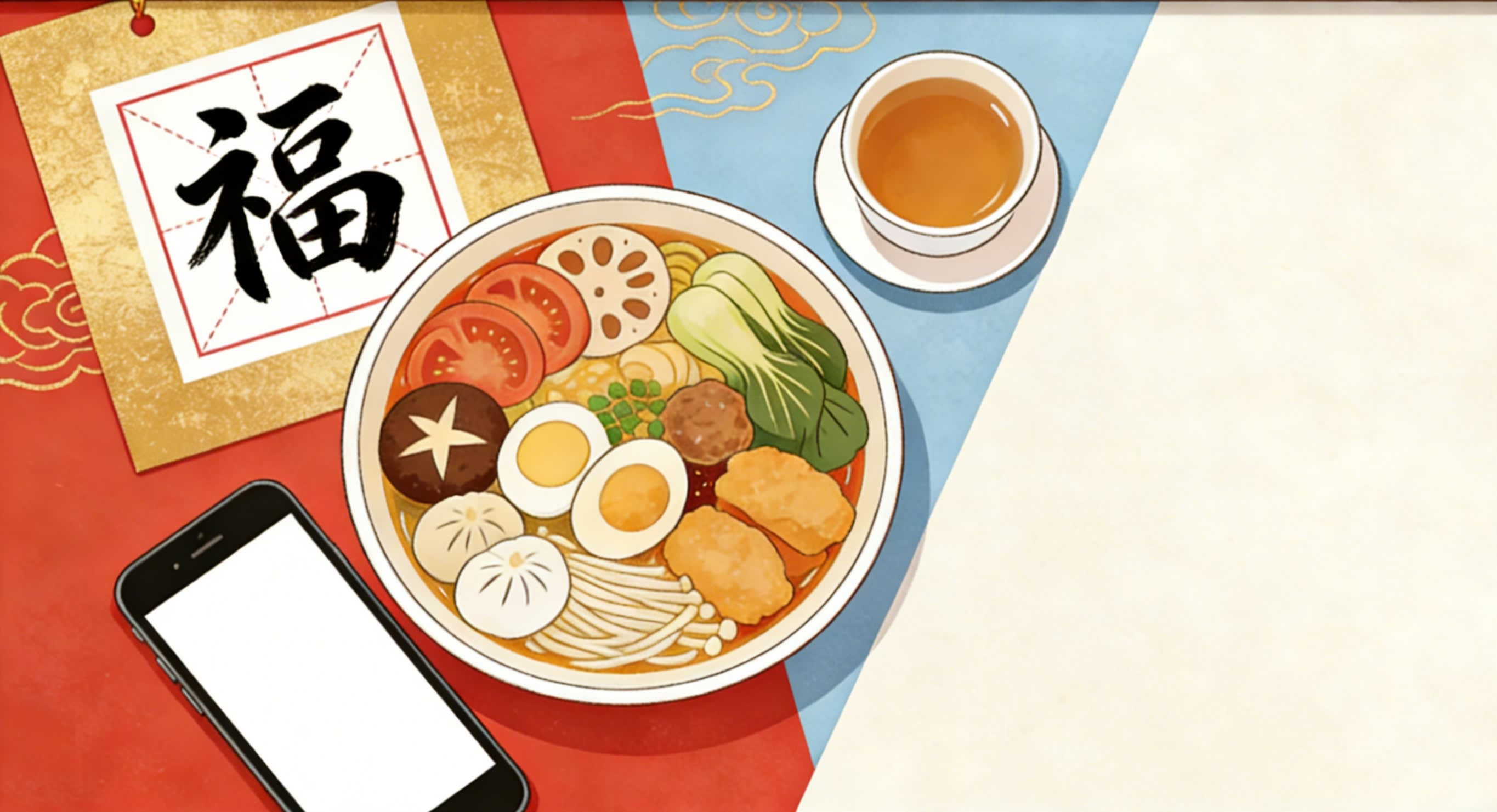 Mandarin Chinese Culture Myths Hero Image - Showing diverse Chinese cultural elements with modern and traditional symbols