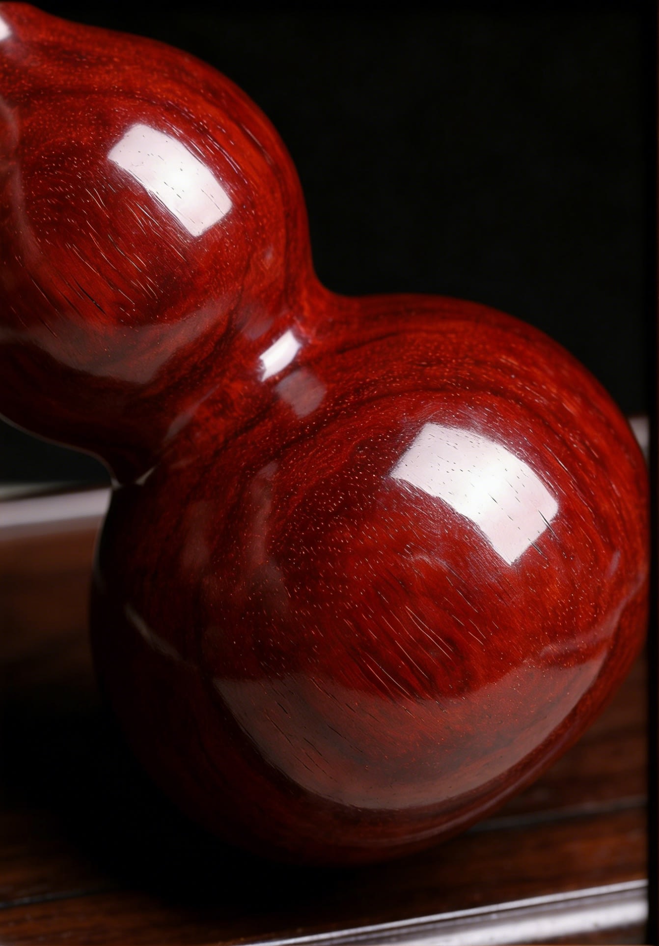 Exquisite aged Wenwan gourds with deep golden patina