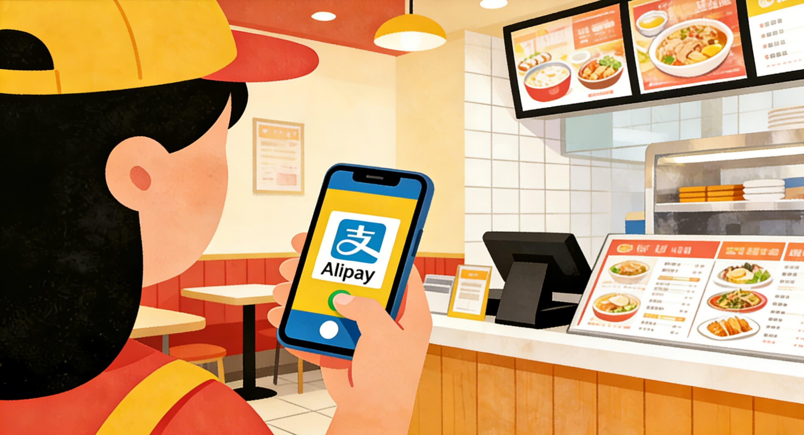 Scanning a QR Code at a Chinese Street Stall