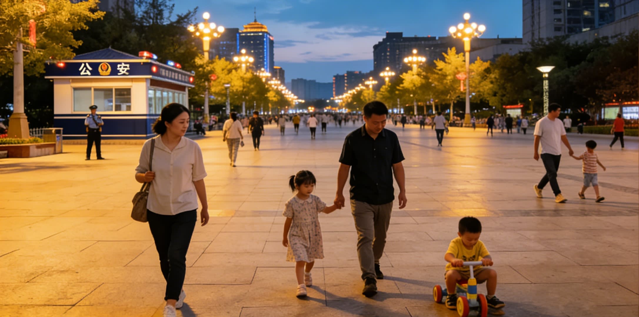Safe traveling in a modern Chinese city