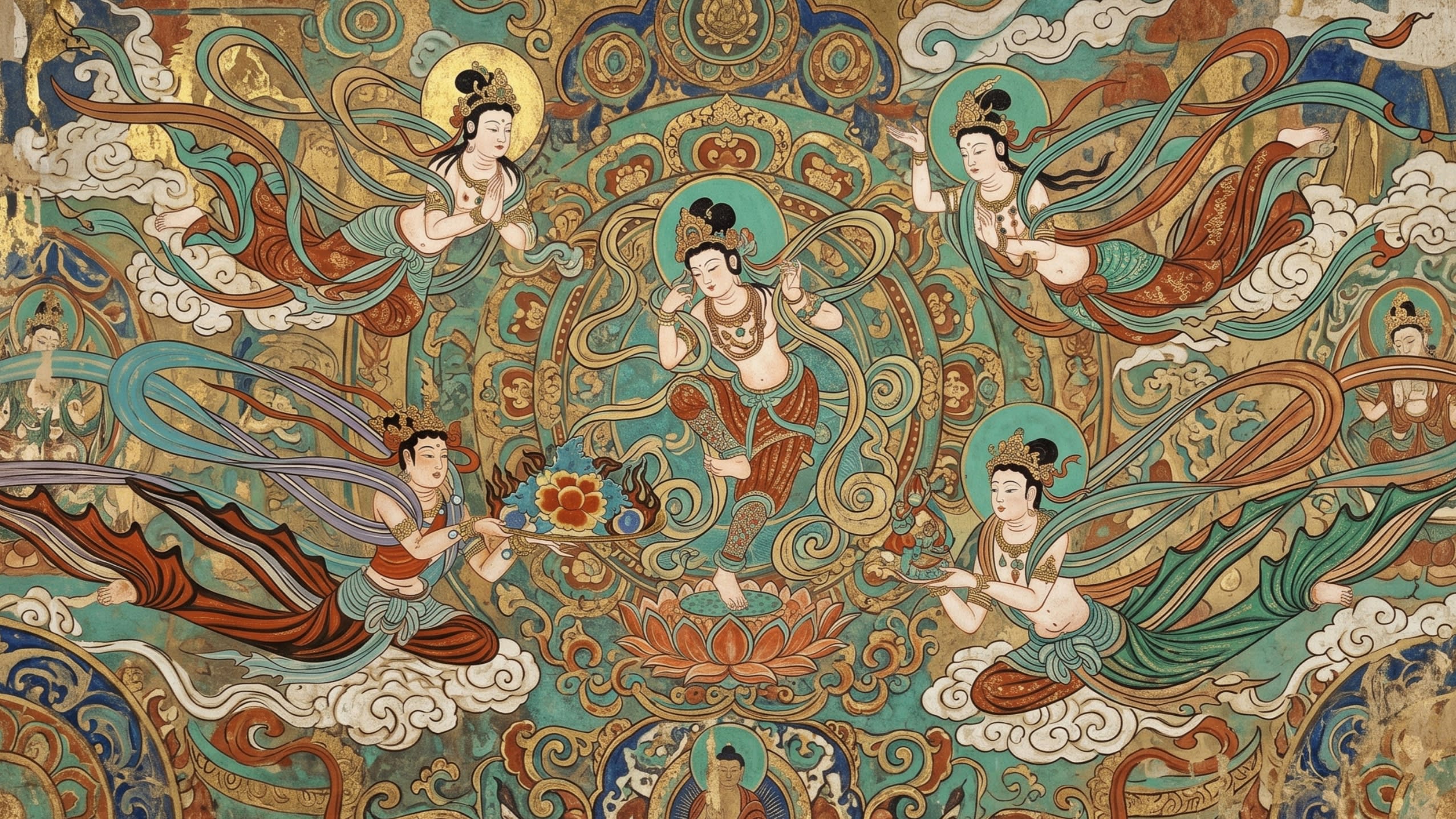 Image 1 - The ethereal beauty of the Flying Apsaras: Dunhuang's signature mural art