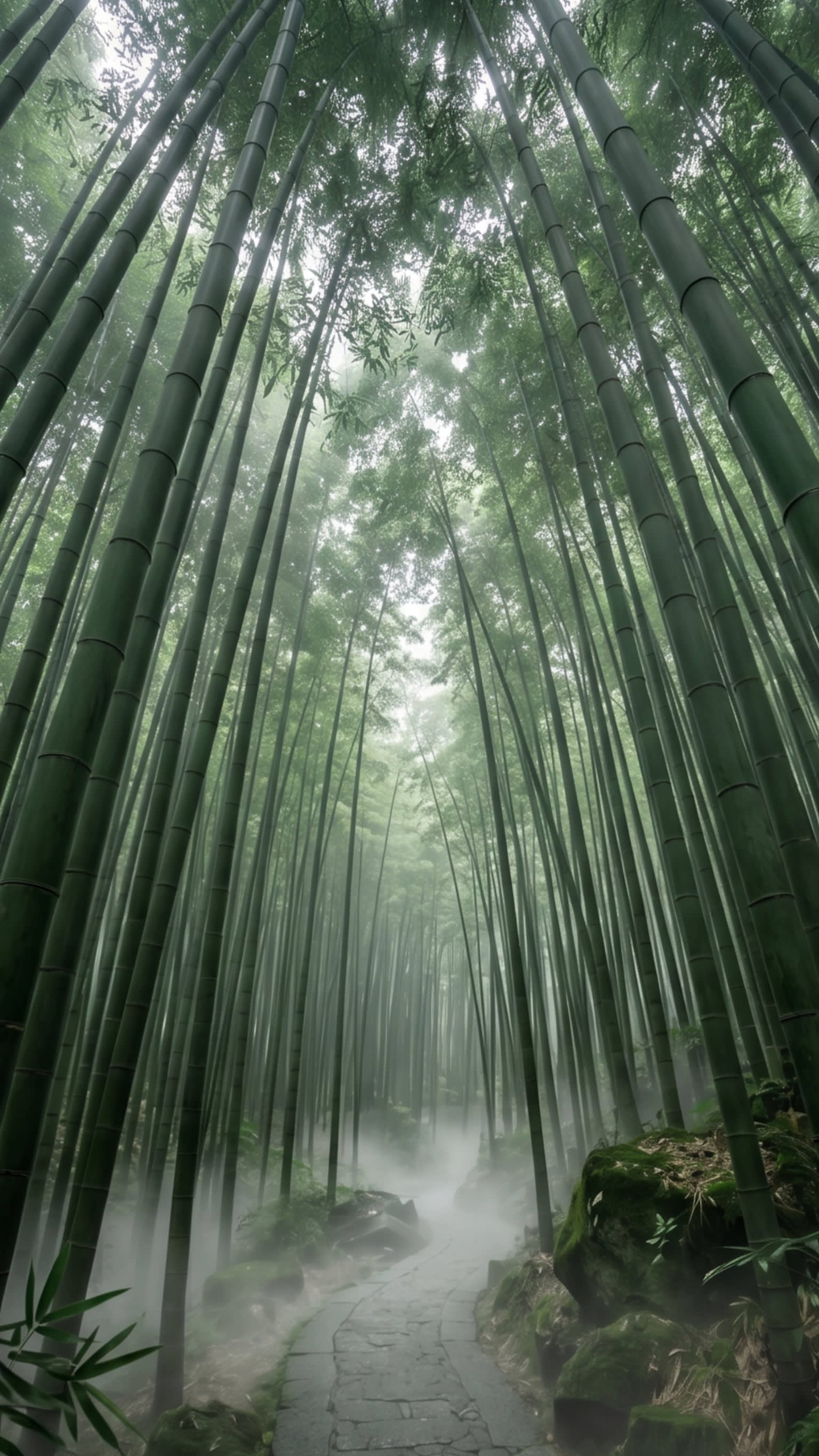 Image 2 - The mist-covered trails winding through the Mukeng Bamboo Forest