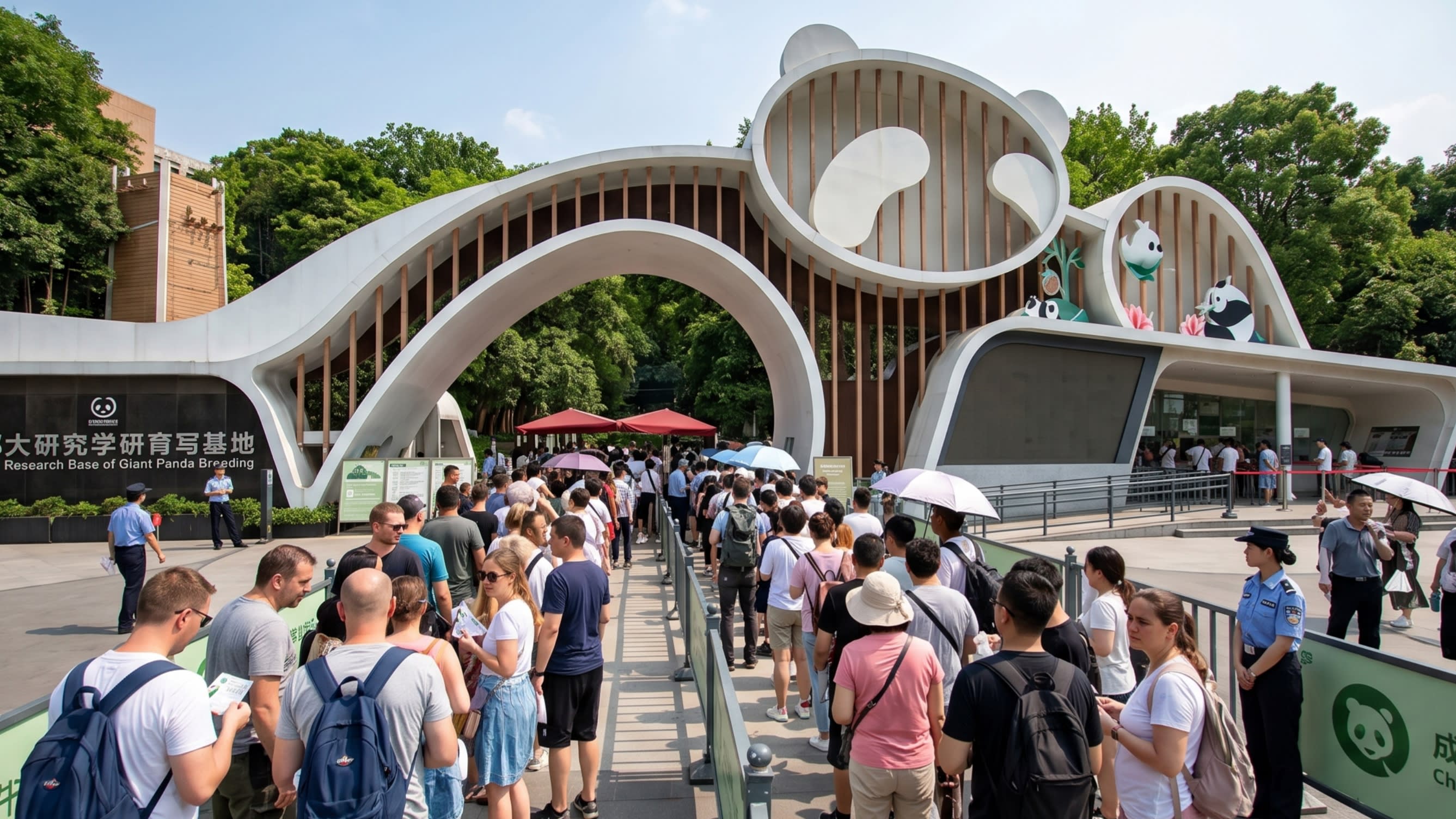 Image 3 - The modern entrance to the base where the crowd management technology starts