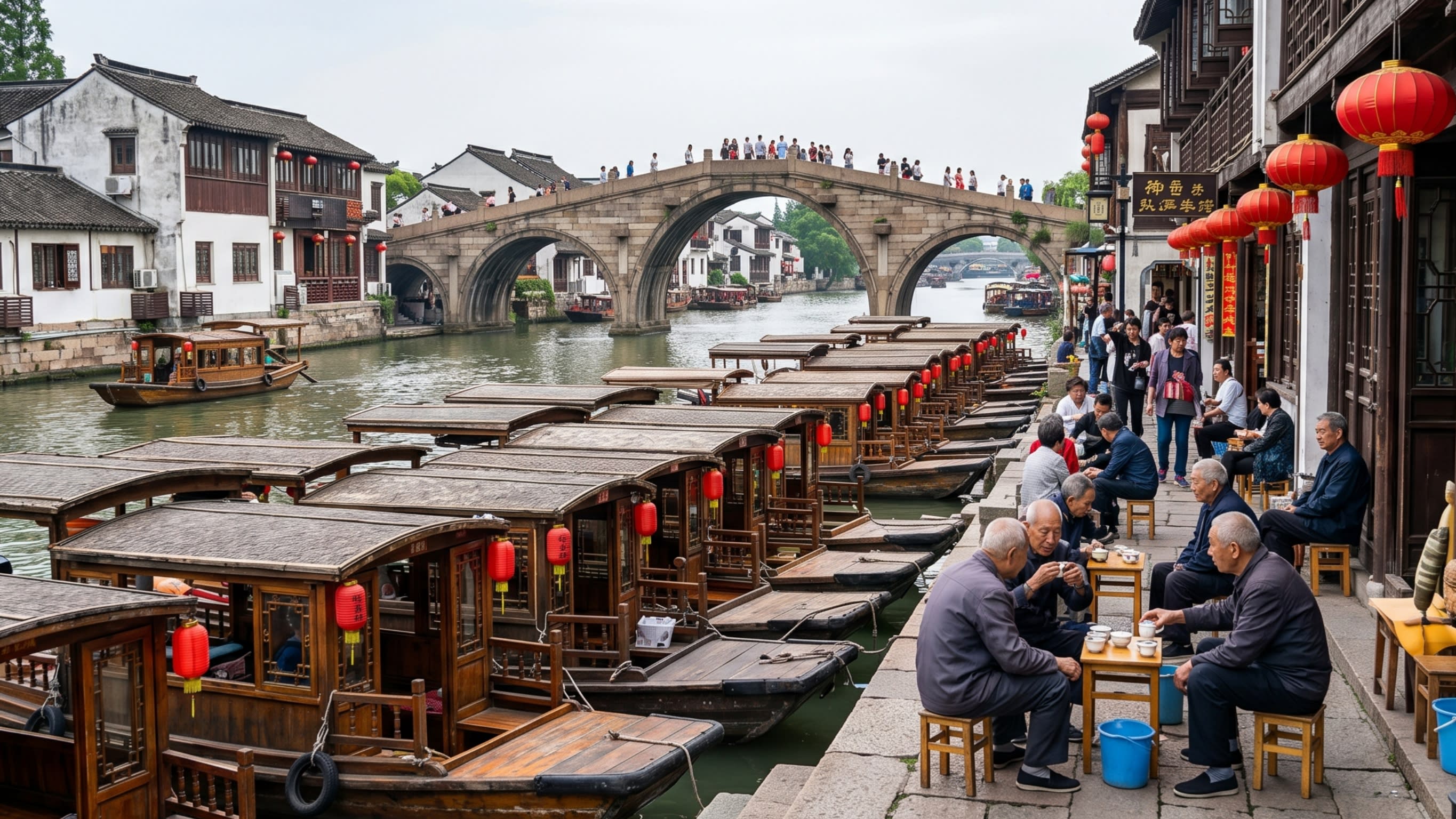 Image 1 - The authentic canal life and stone bridges of Zhujiajiao