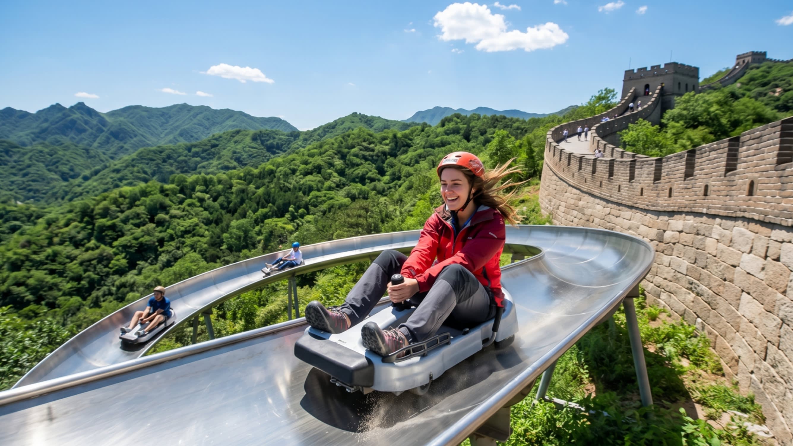 Image 1 - Flying down the mountain on the Mutianyu Toboggan