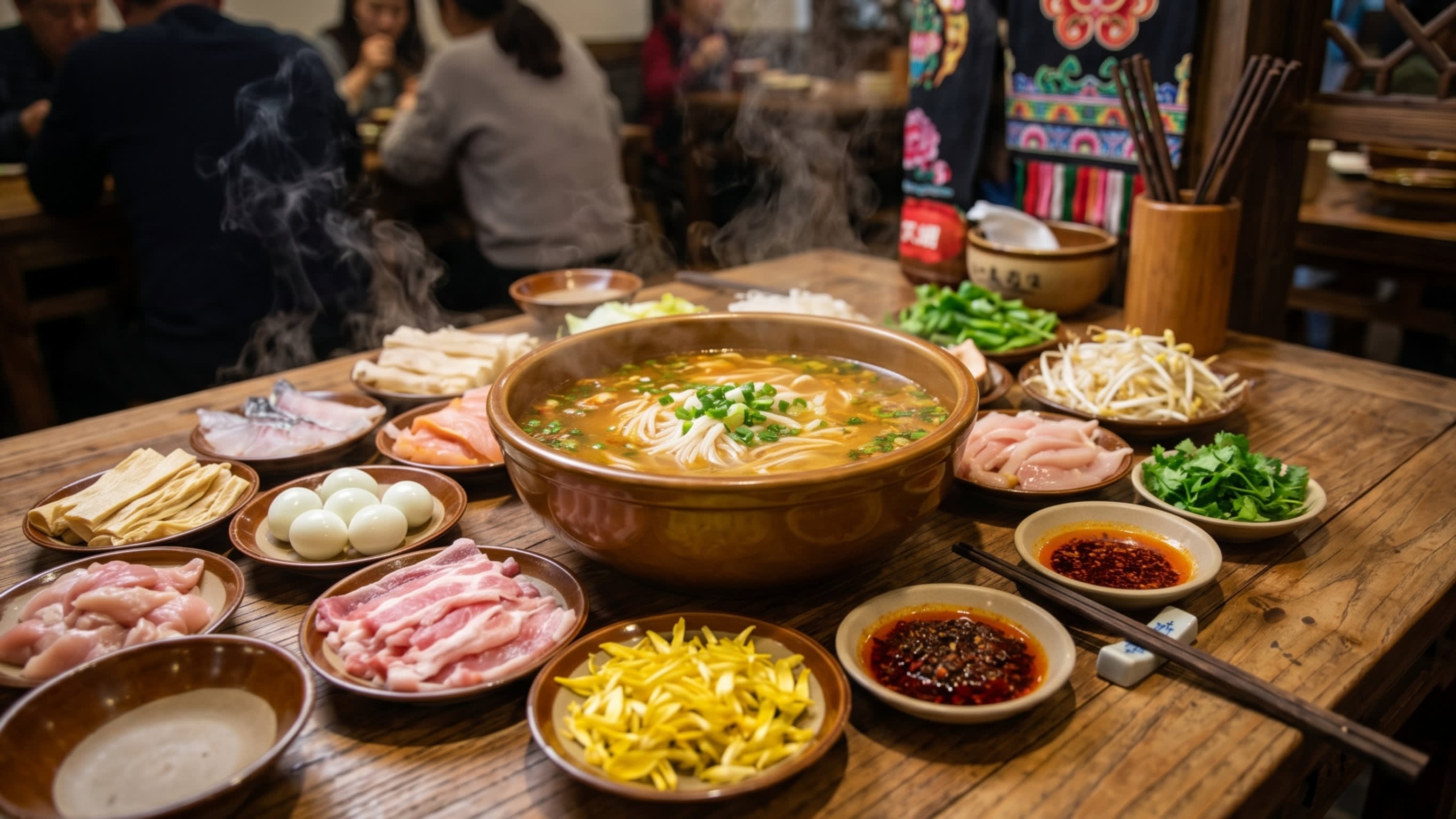 Image 4 - A steaming bowl of Yunnan's iconic Crossing-the-Bridge Noodles