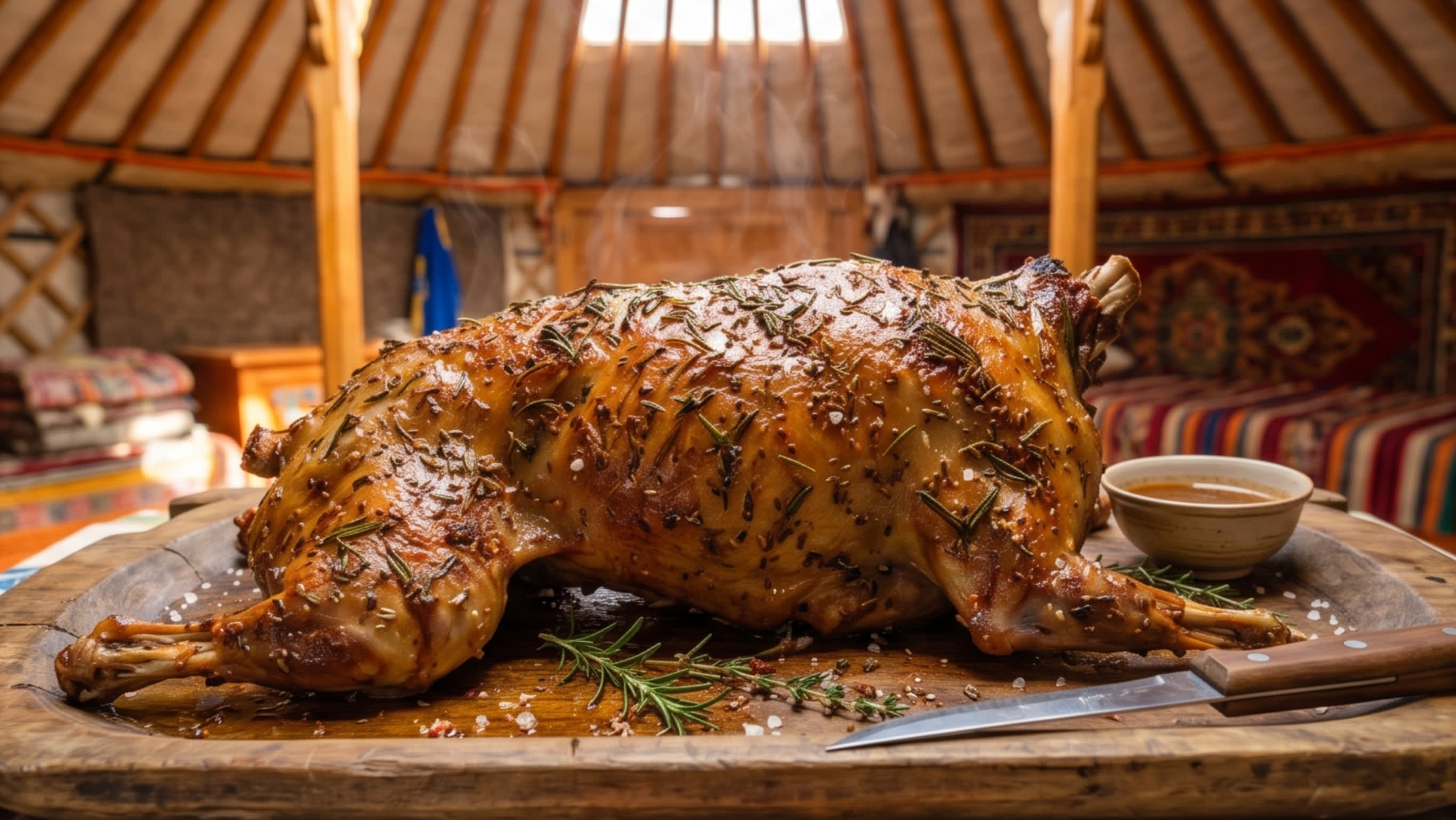 Image 3 - The centerpiece of the steppe: Traditional Roasted Whole Lamb