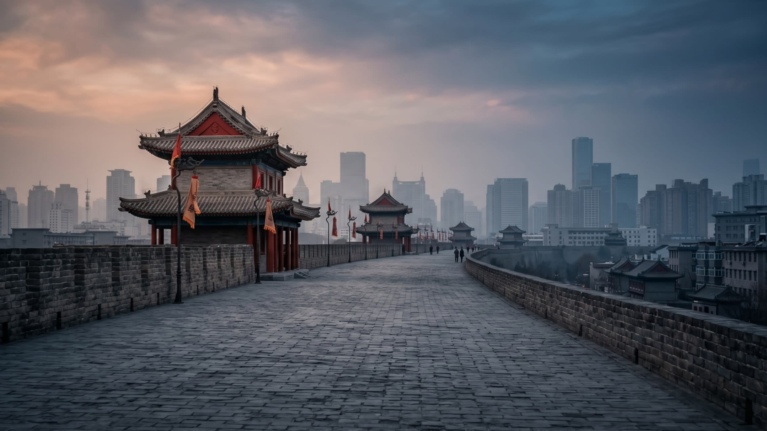 Image 2 - The rhythmic journey across the massive stones of the ancient Xi'an City Wall