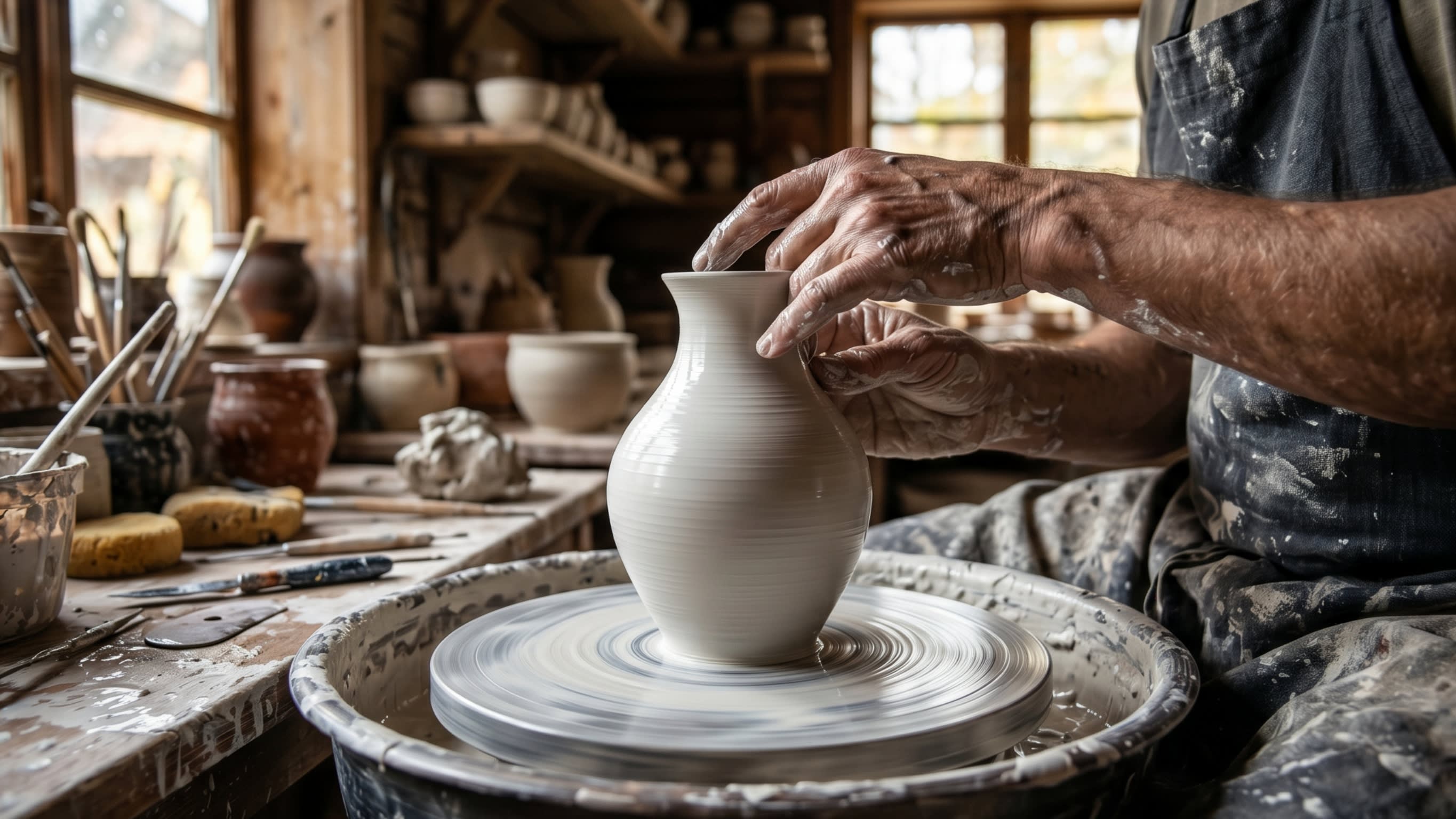 Hero Image - The rhythmic focus of a Jingdezhen master shaping the soul of the clay