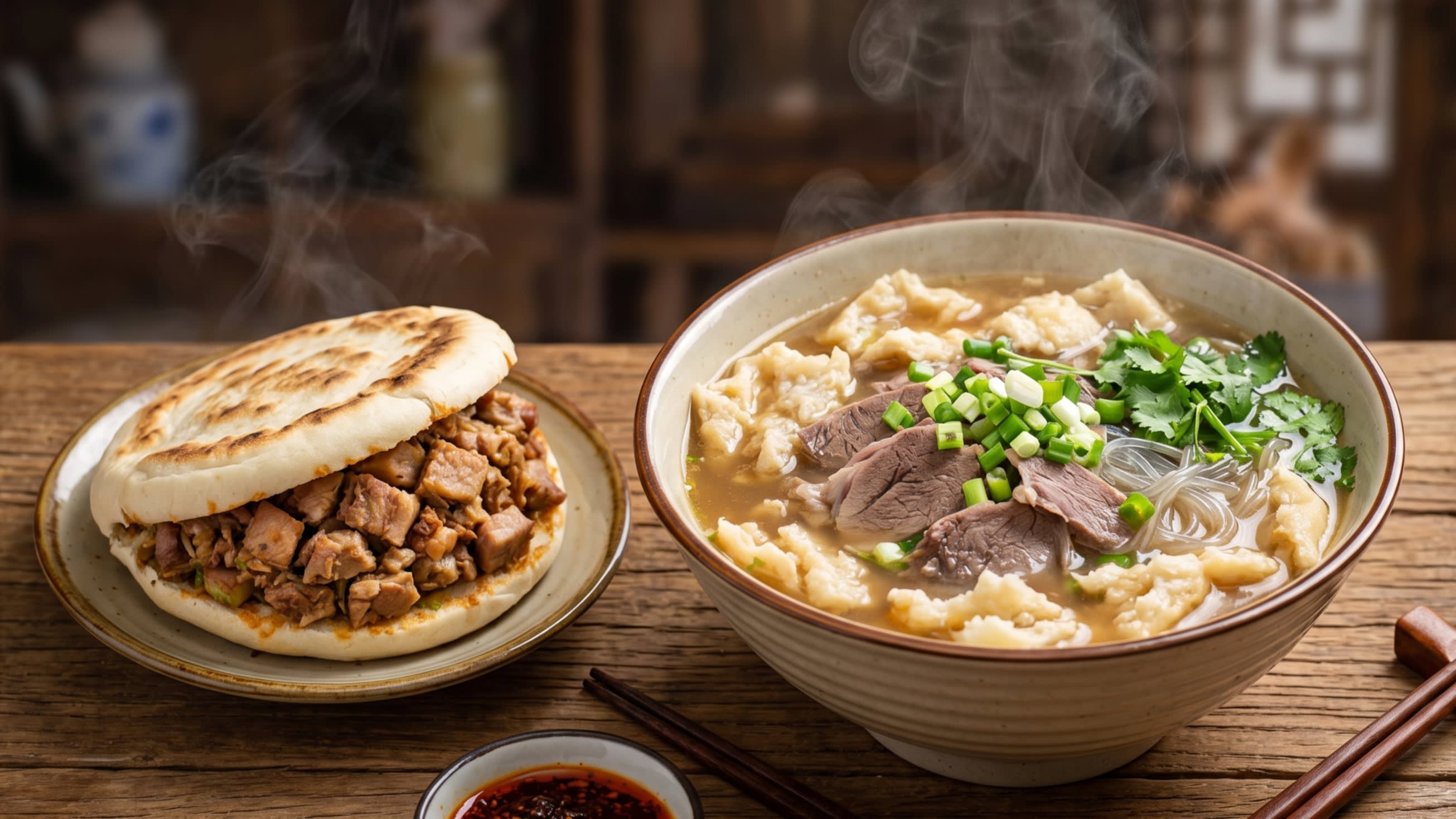 Image 4 - A hearty reward of Shaanxi mutton soup and Roujiamo