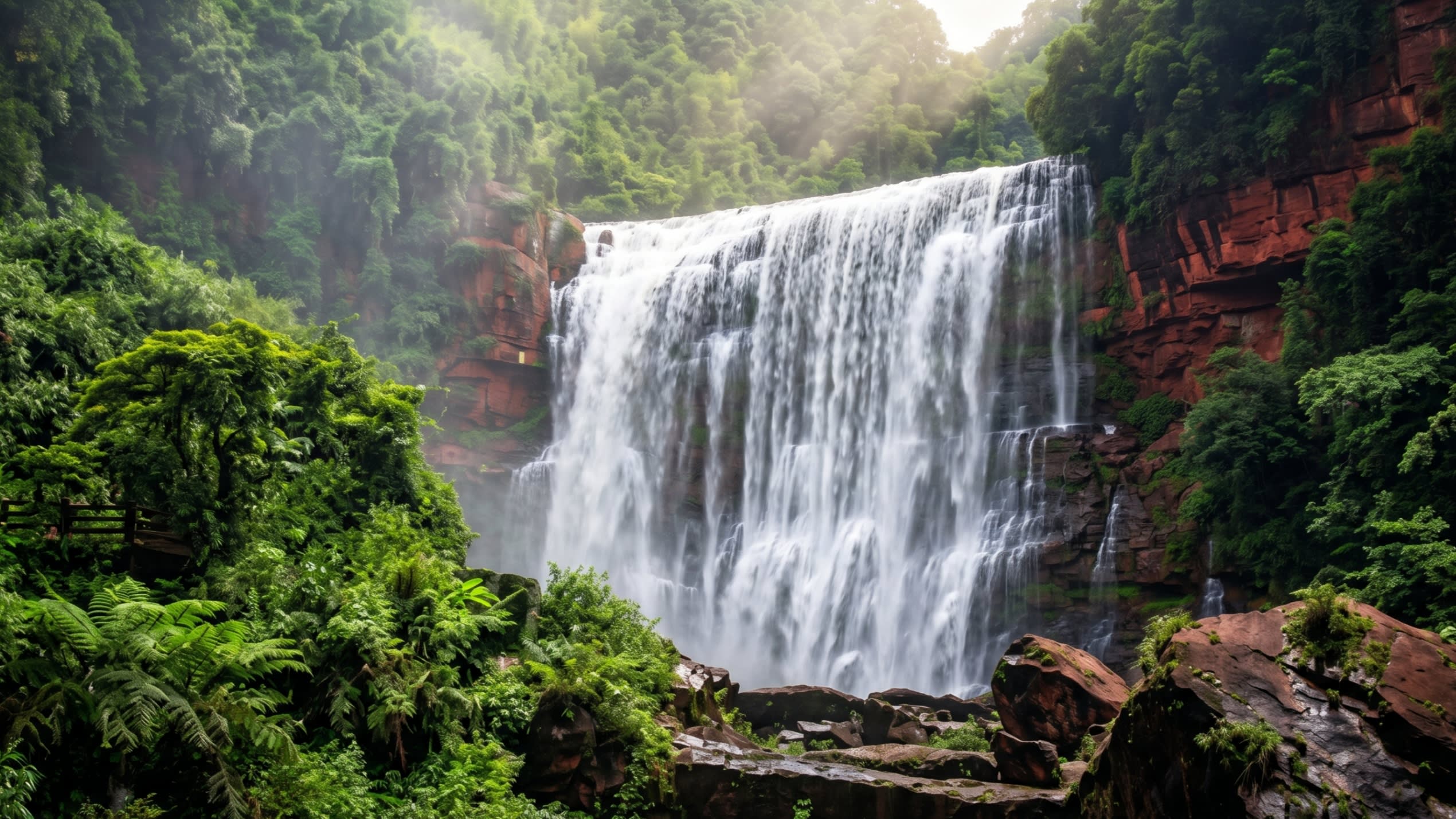 Image 2 - The violent beauty of water meeting red stone at Chishui