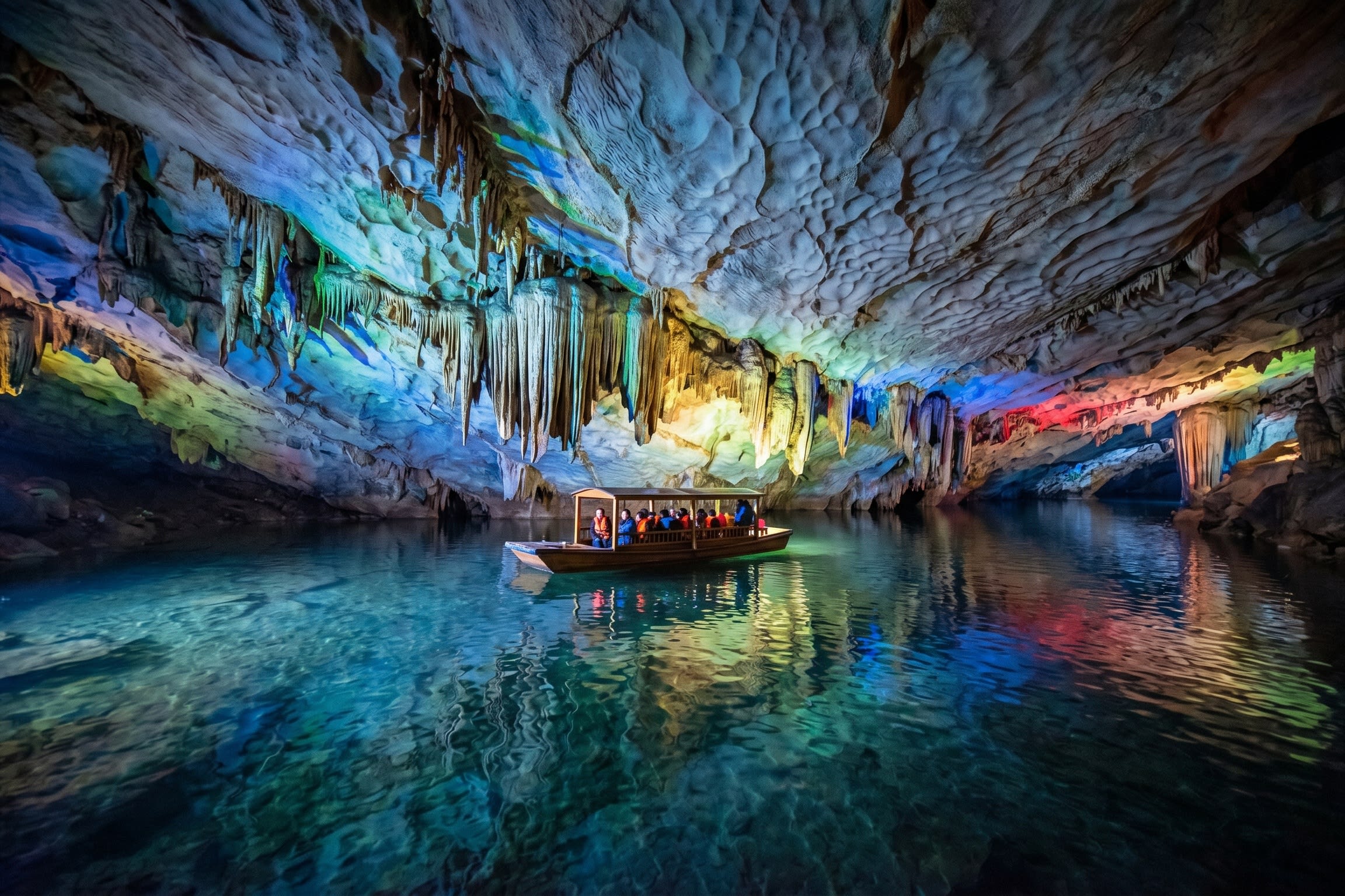 Image 1 - Gliding through the icy blue reflections of the Benxi Water Cave