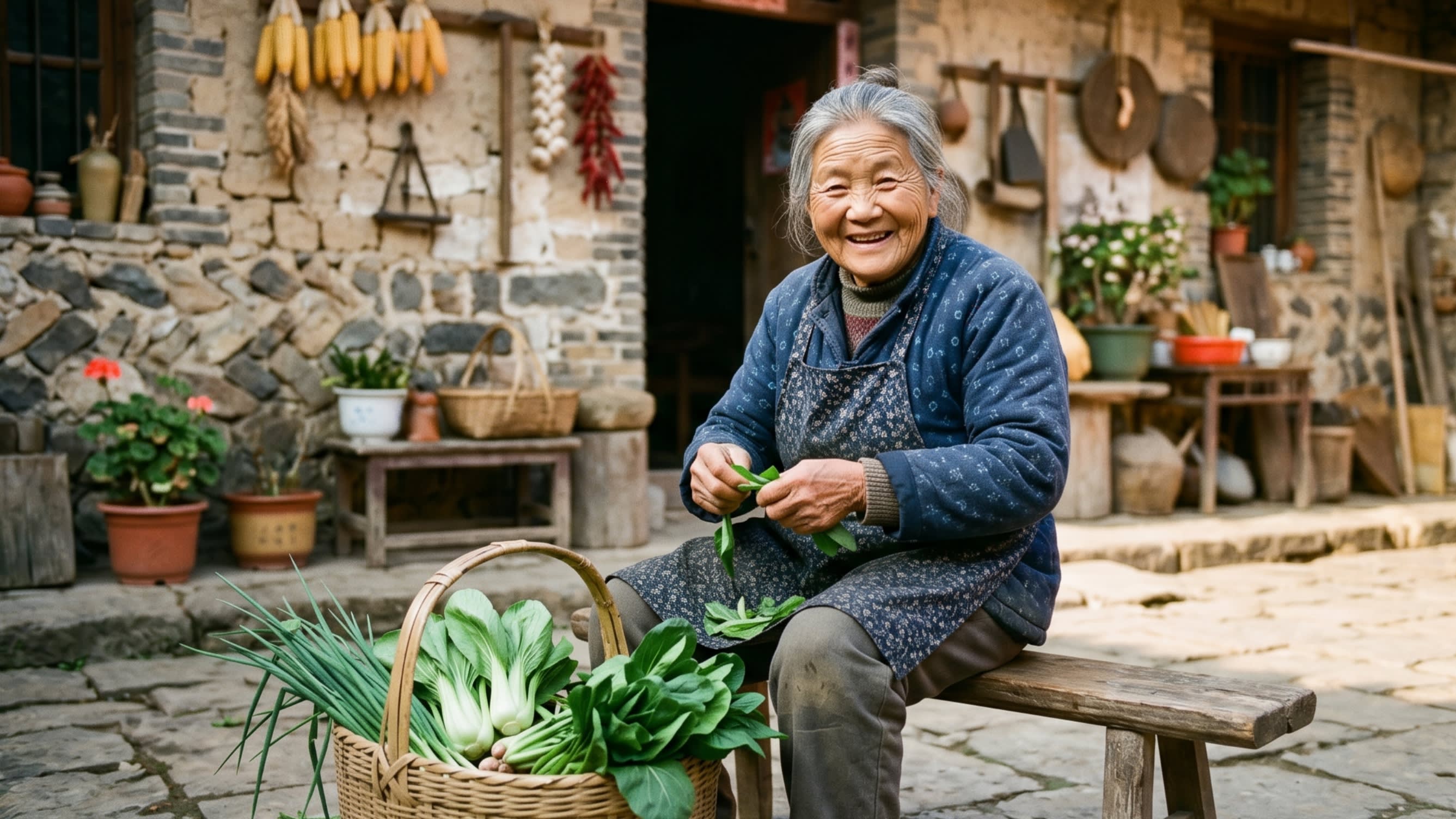 Image 2 - The face of wisdom: A local centenarian enjoying the simple rhythm of rural life