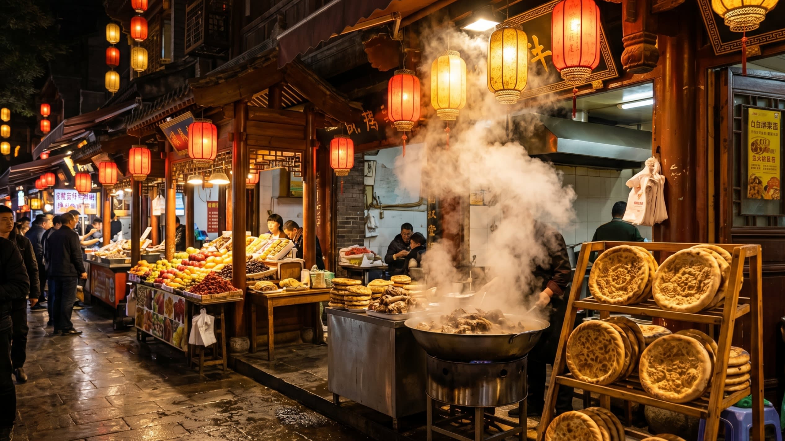 Image 1 - The vibrant neon and ancient aromas of Xi'an's Muslim Quarter