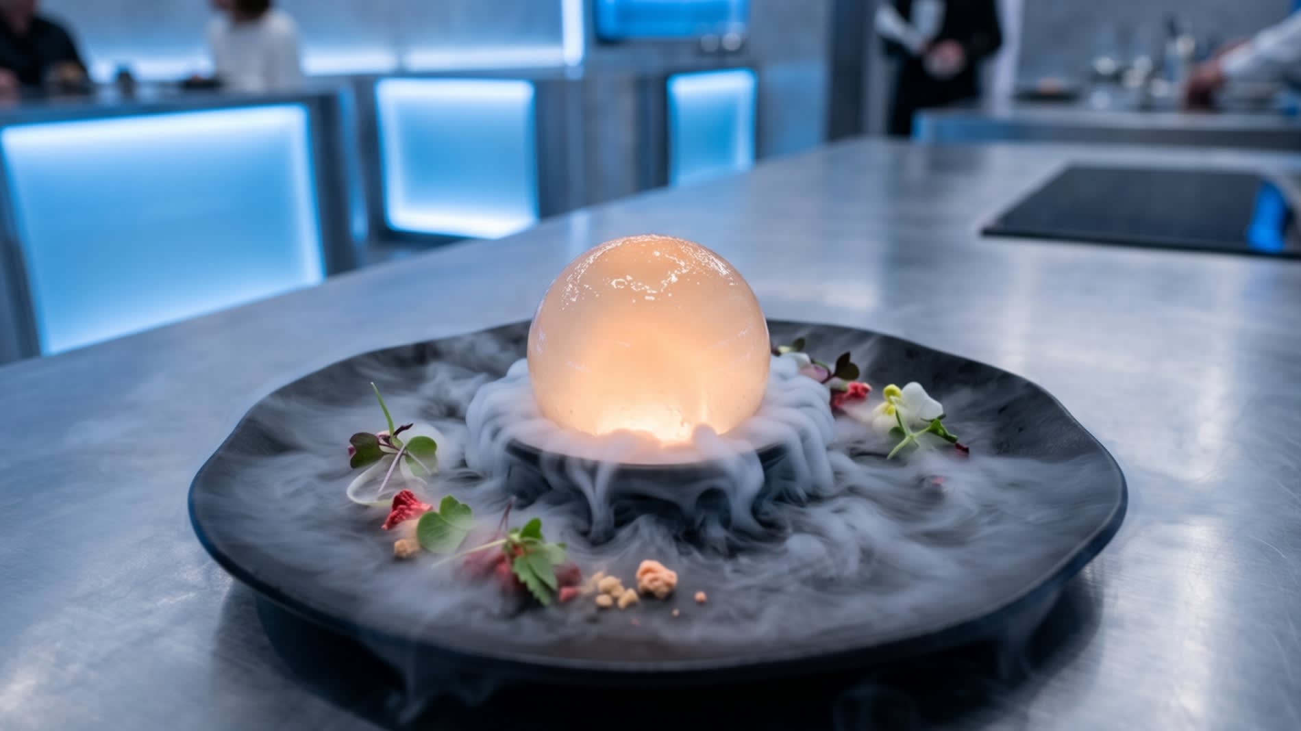 Image 4 - A taste of the next century: Glowing molecular dishes in a high-tech setting