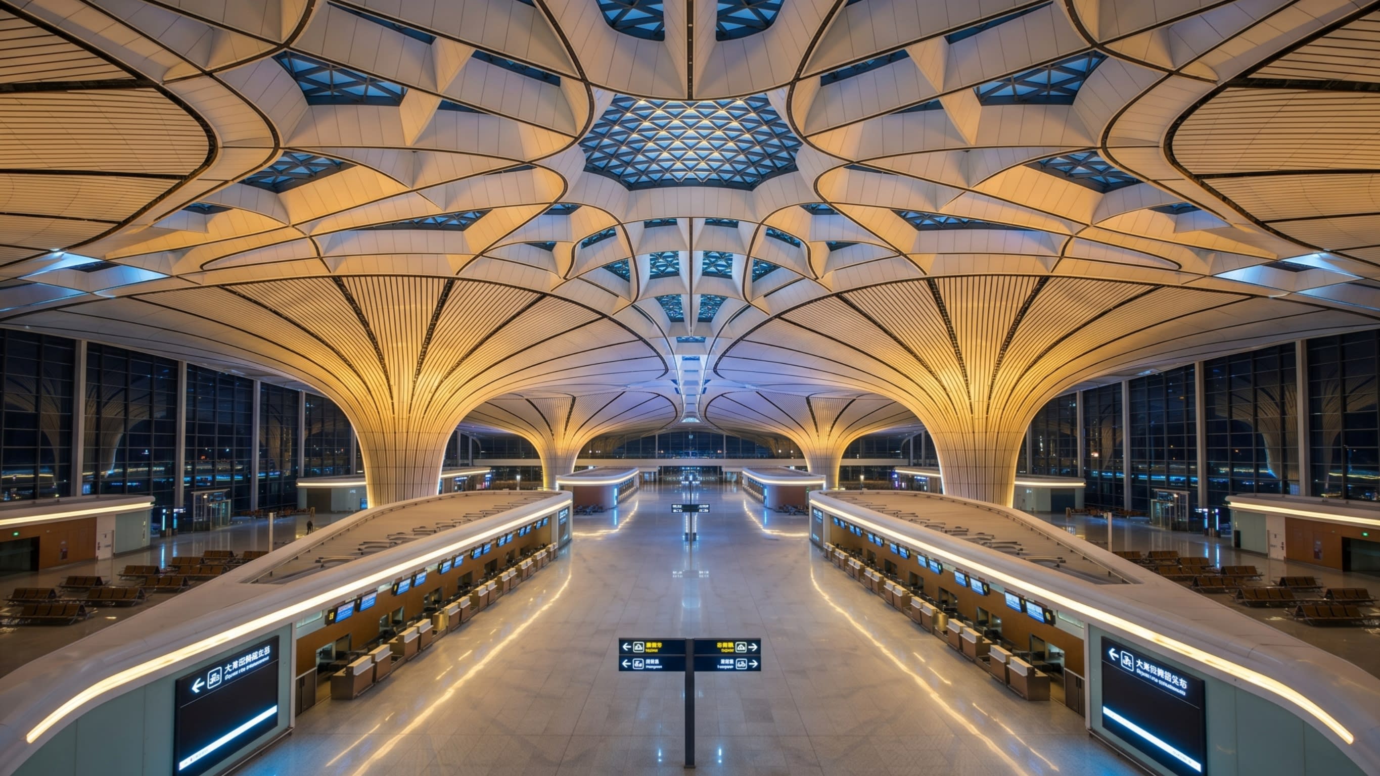 Hero Image - The golden flowing geometry of Beijing Daxing: A gateway to the next millennium