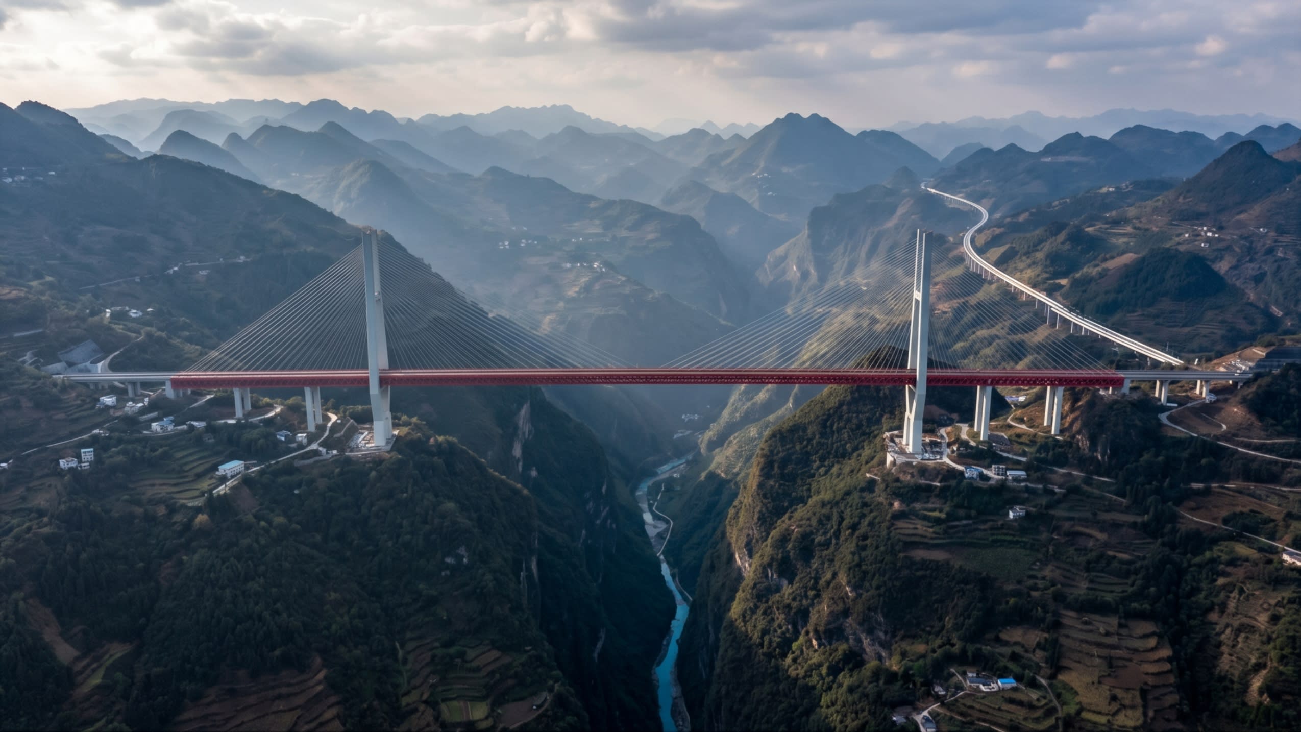 Image 1 - The world's highest needle: Duge Bridge piercing the Guizhou clouds
