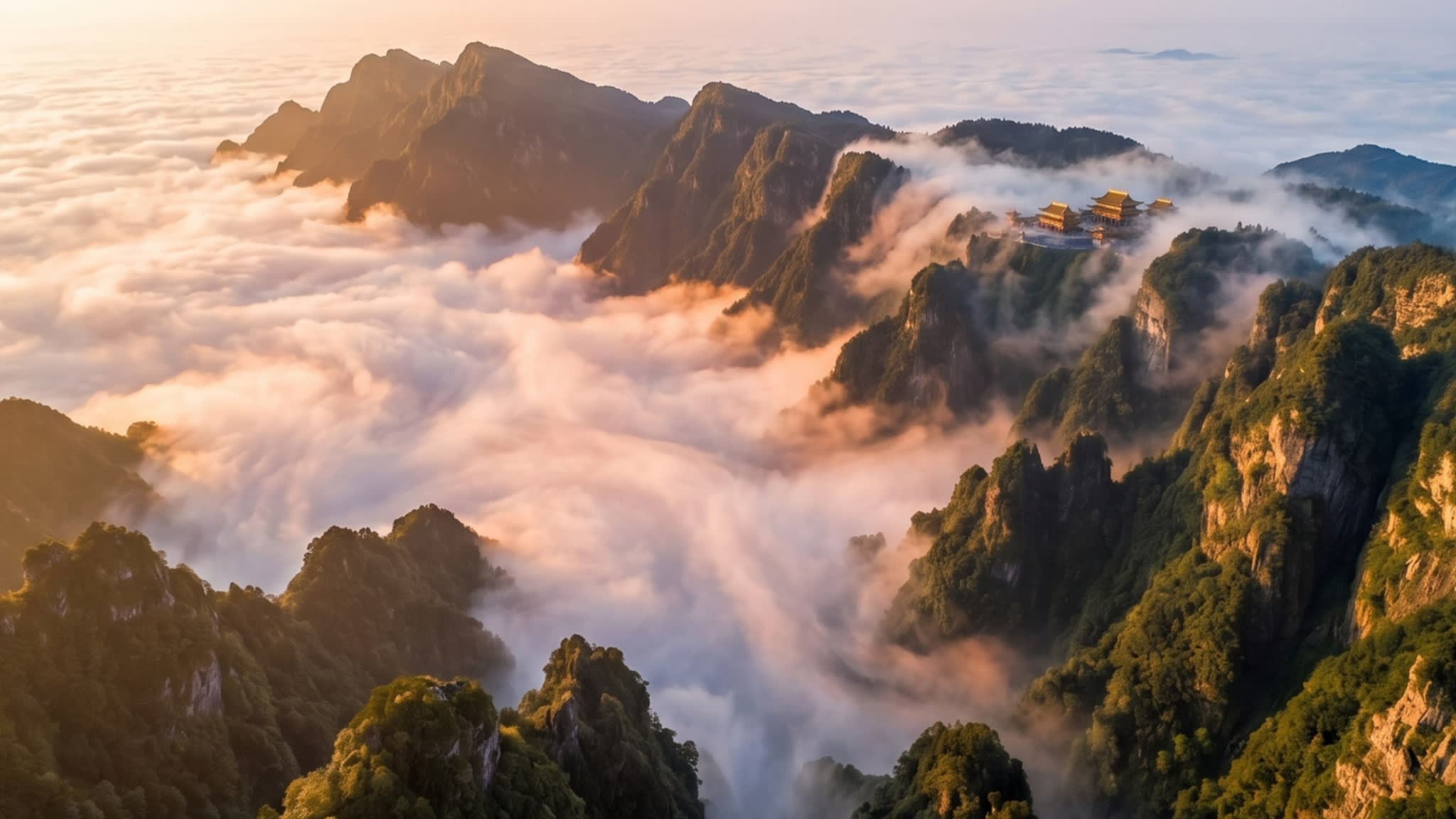 Image 1 - The 'Sea of Clouds' at Mount Emei: A visual and sonic masterpiece