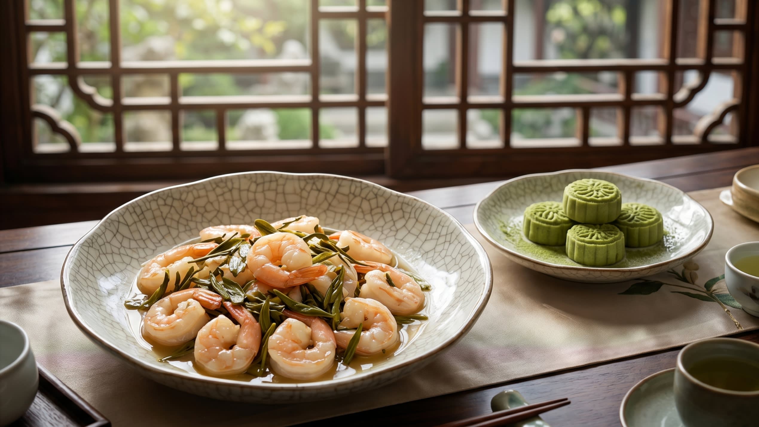 Image 4 - The delicate infusion of Longjing with the freshest river shrimp