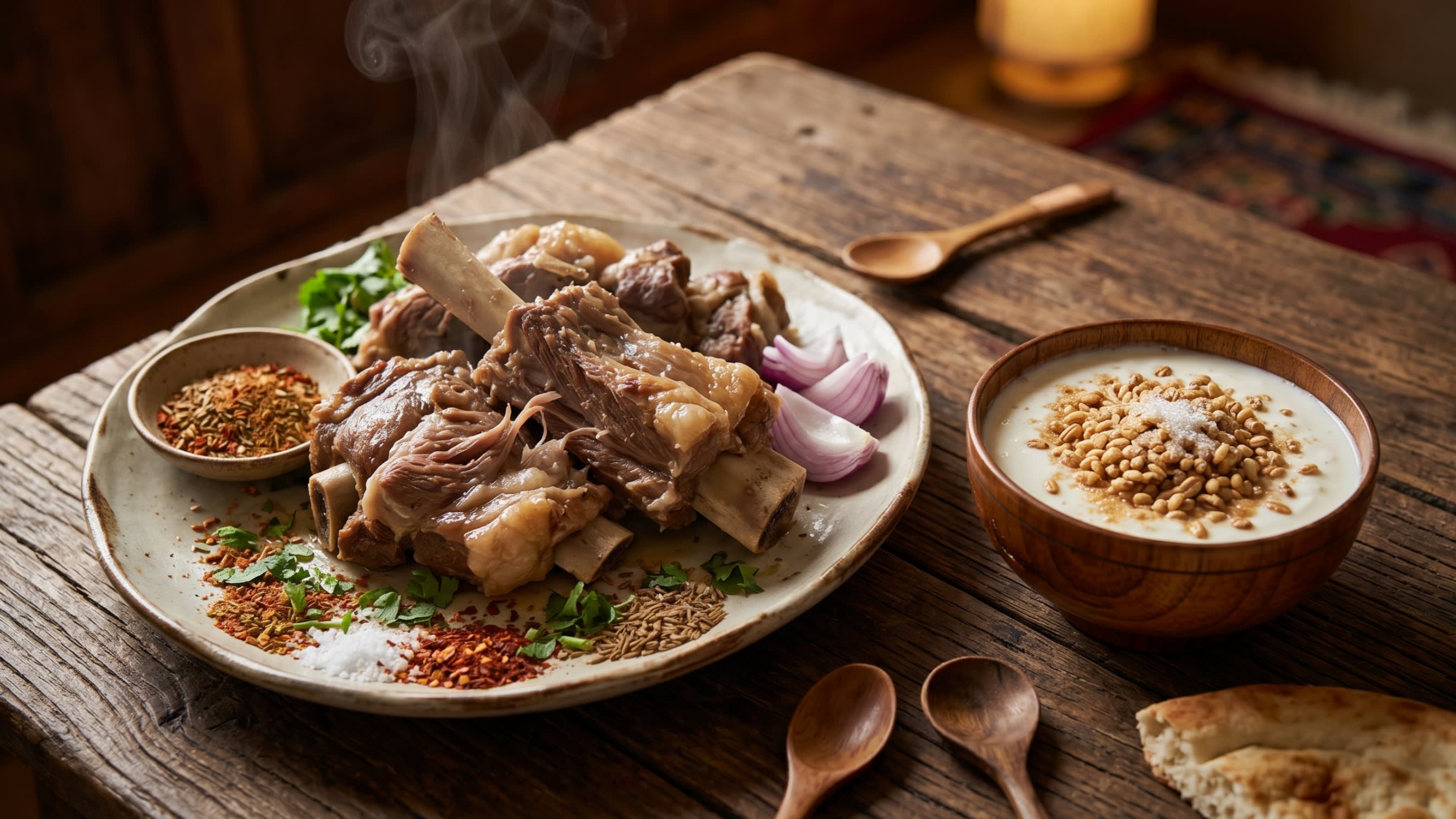 Hearty, traditional Qinghai cuisine including tender mutton and local yogurt