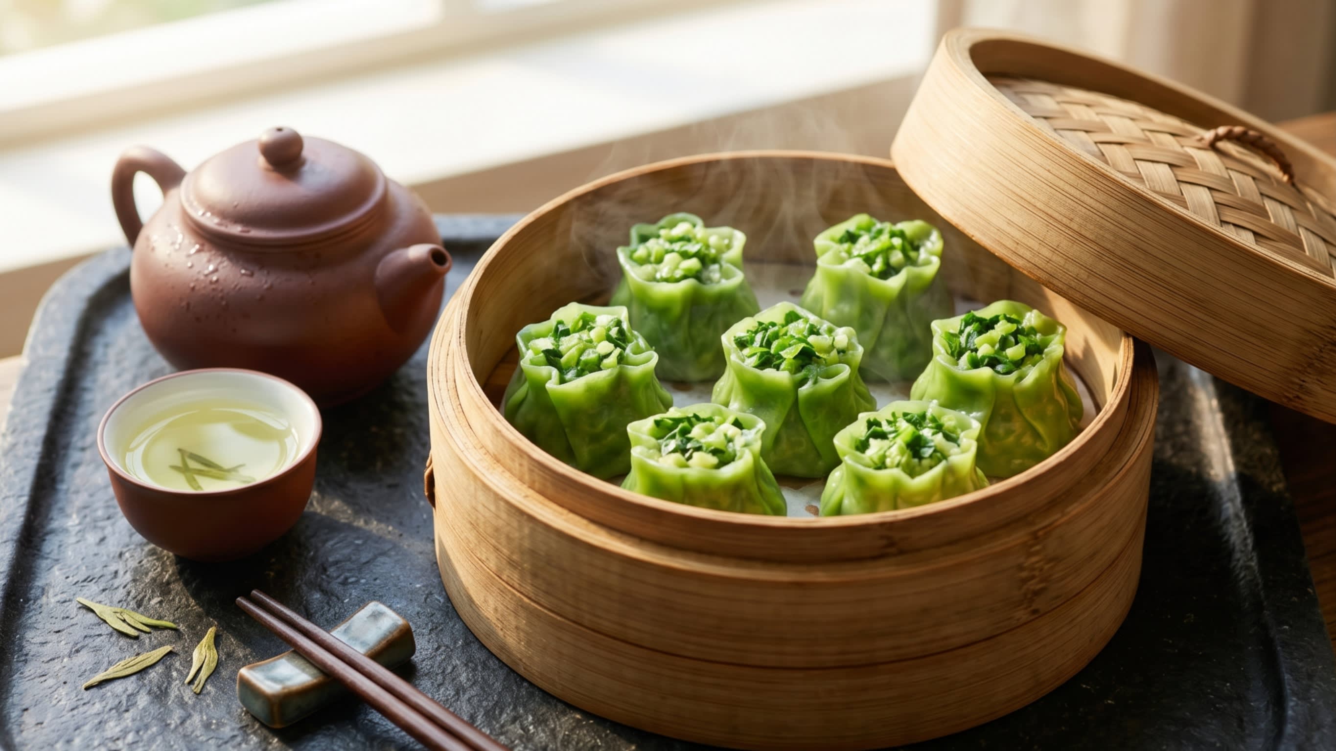 The 'Emerald' soul of the South: Vibrant shao mai and fresh spring tea