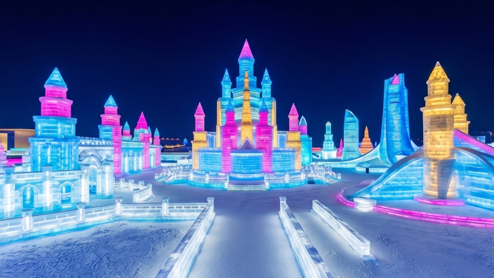 A city built of light and ice: Harbin's futuristic winter skyline