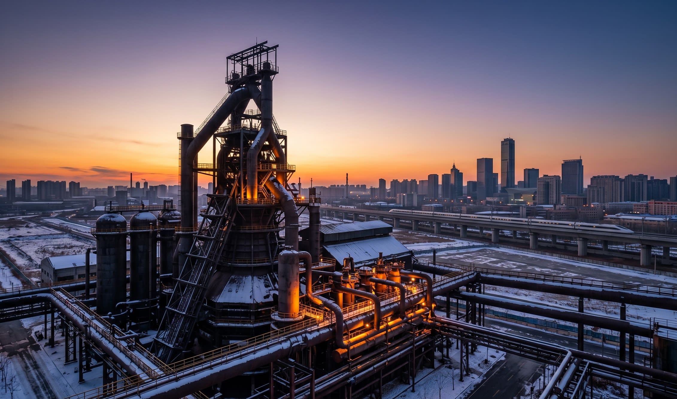 Steel Romanticism: The glowing soul of a silent giant at dusk