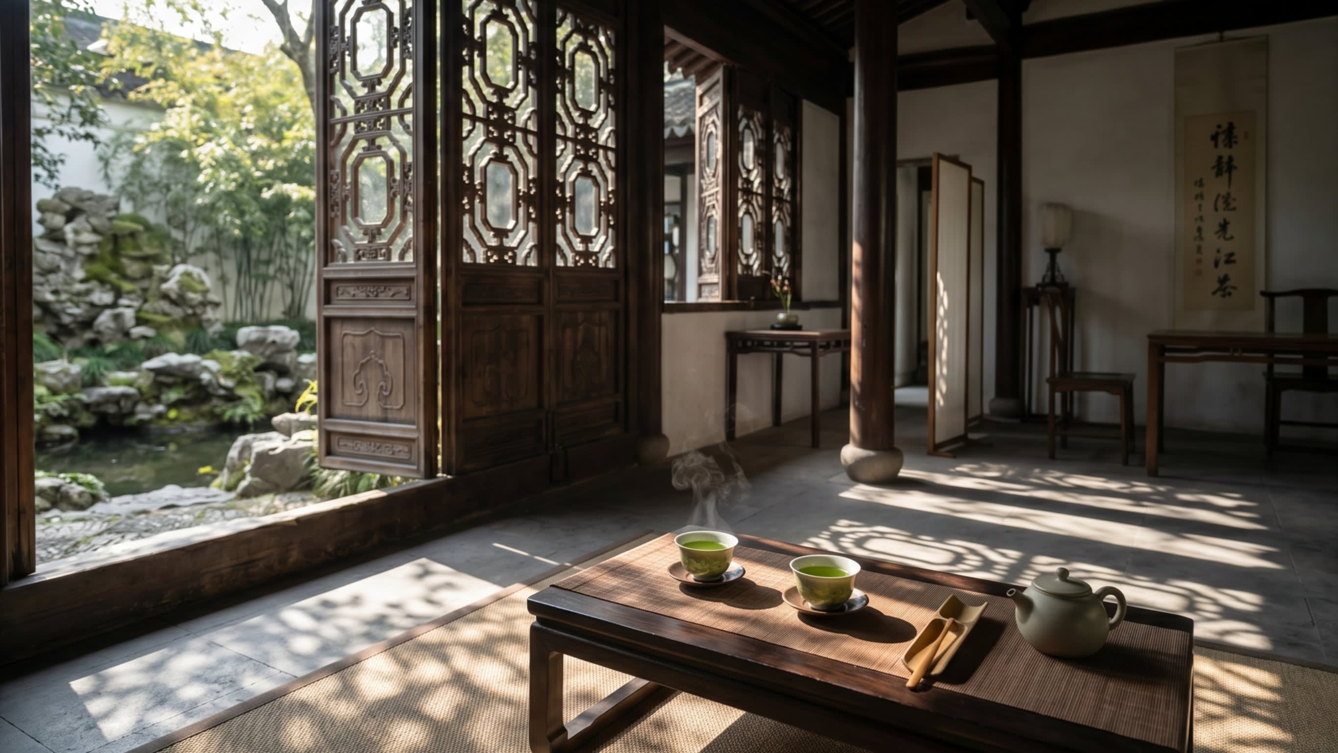 The Whisper of water: Serenity in a Suzhou garden teahouse