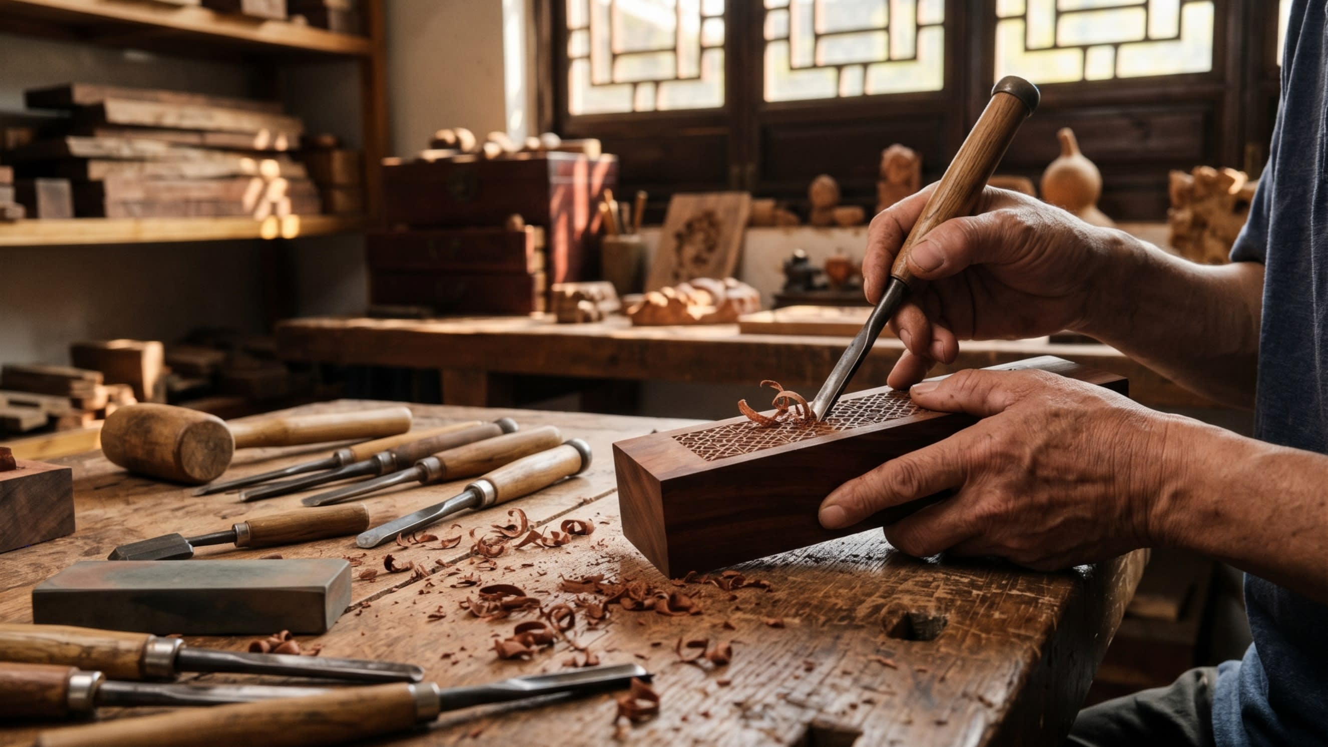 The sanctuary of creation: A traditional artisan studio in a Jiangnan garden