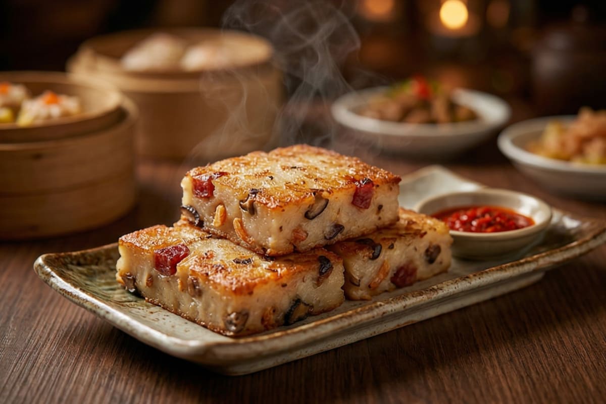 The ULTIMATE Dim Sum Turnip Cake (Radish Cake): Secret to Crispy Edges & Soft Center