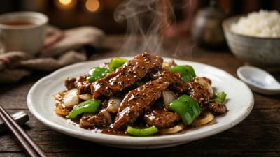 The BEST Chinese Pepper Steak Recipe: Ultra-Tender Beef & Crisp Peppers