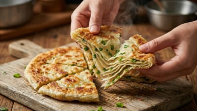 The ULTIMATE Flaky Scallion Pancakes: The Secret to 100 Crispy Layers