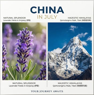 China in July: High Altitudes and Lavender Fields