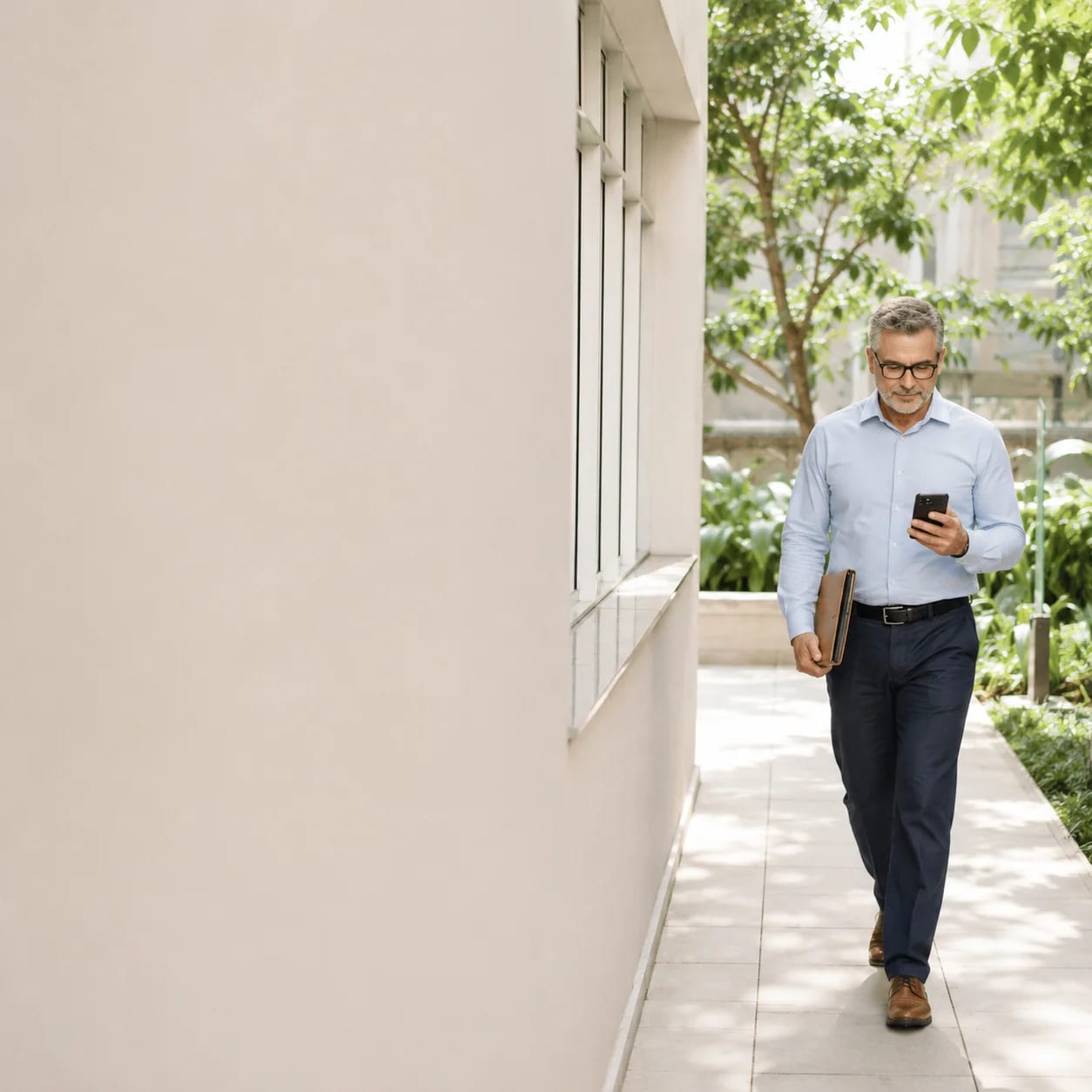 Personne consultant son financement sur son téléphone