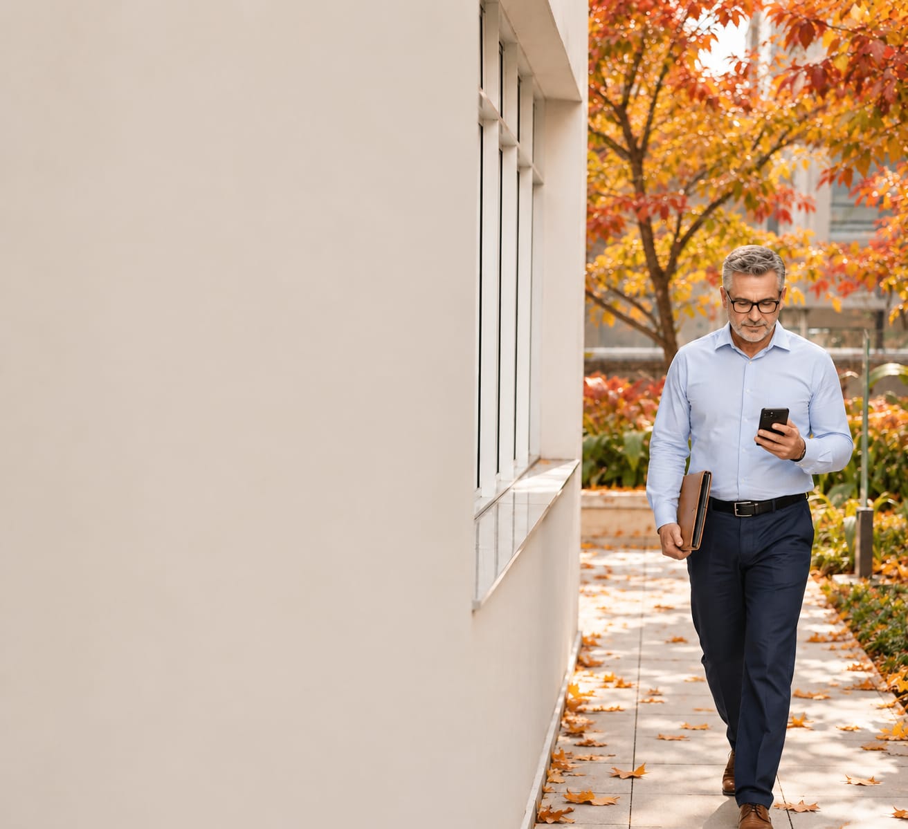Personne consultant son financement sur son téléphone