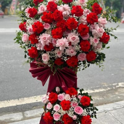 Kệ Hoa Khai Trương May Mắn KT38