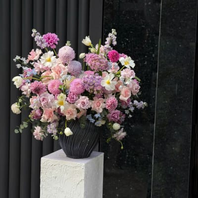 High-class imported vase made in purple-pink tone BH03