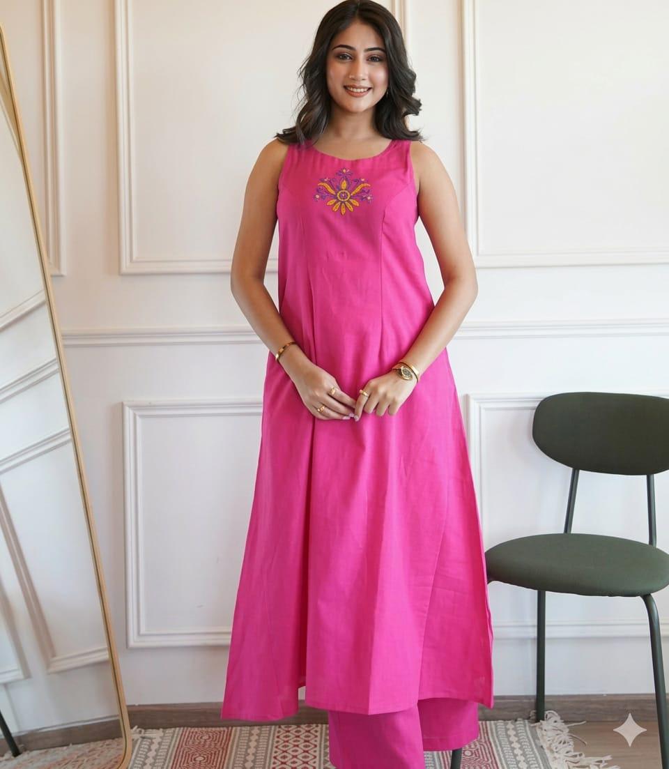 Trendy Reyon Kurti Set - View 2