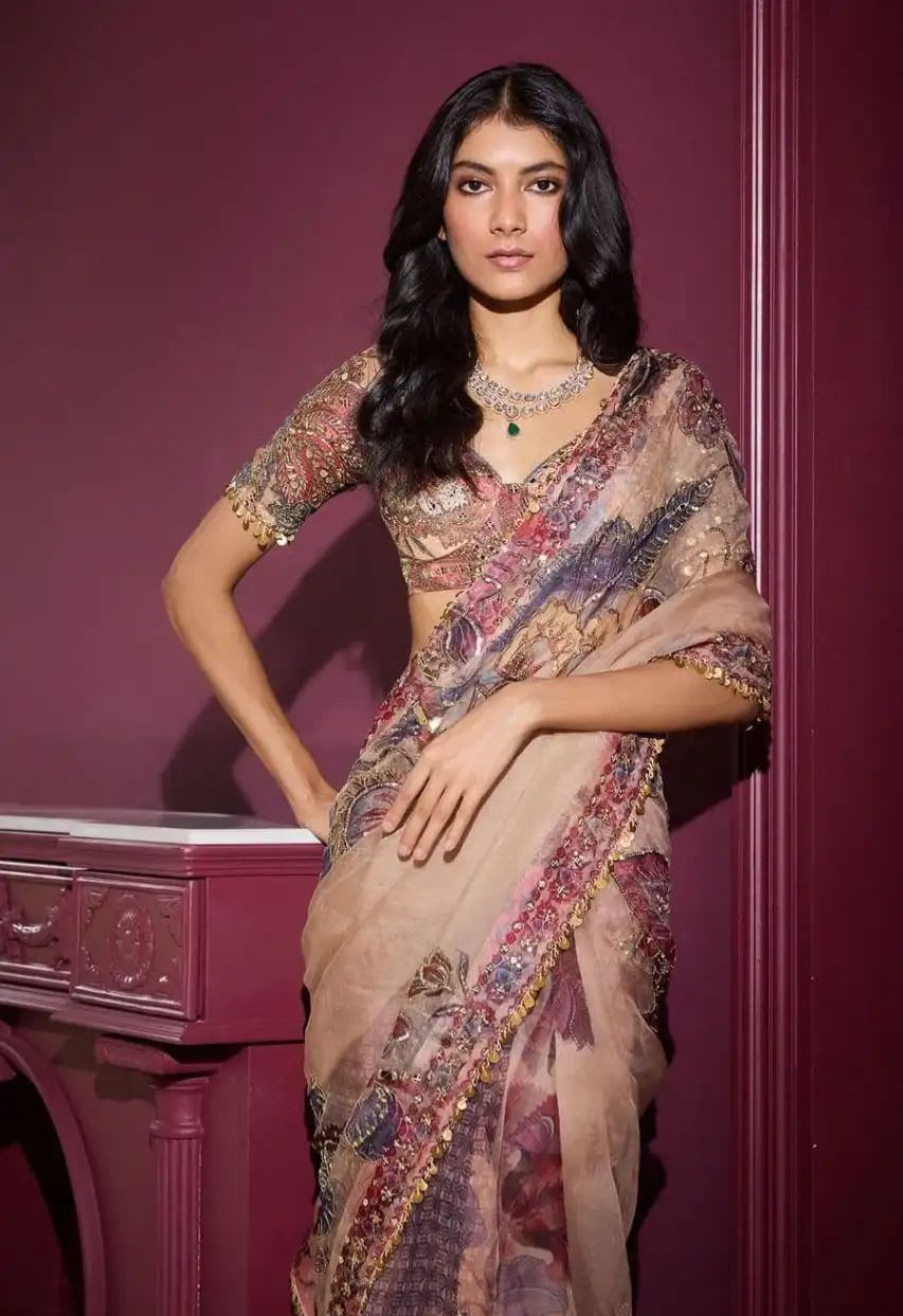 Celebrity Inspired Designer Saree – New Launch - Tebby Silk Saree Online India - Buy at ₹1750 - Image 1
