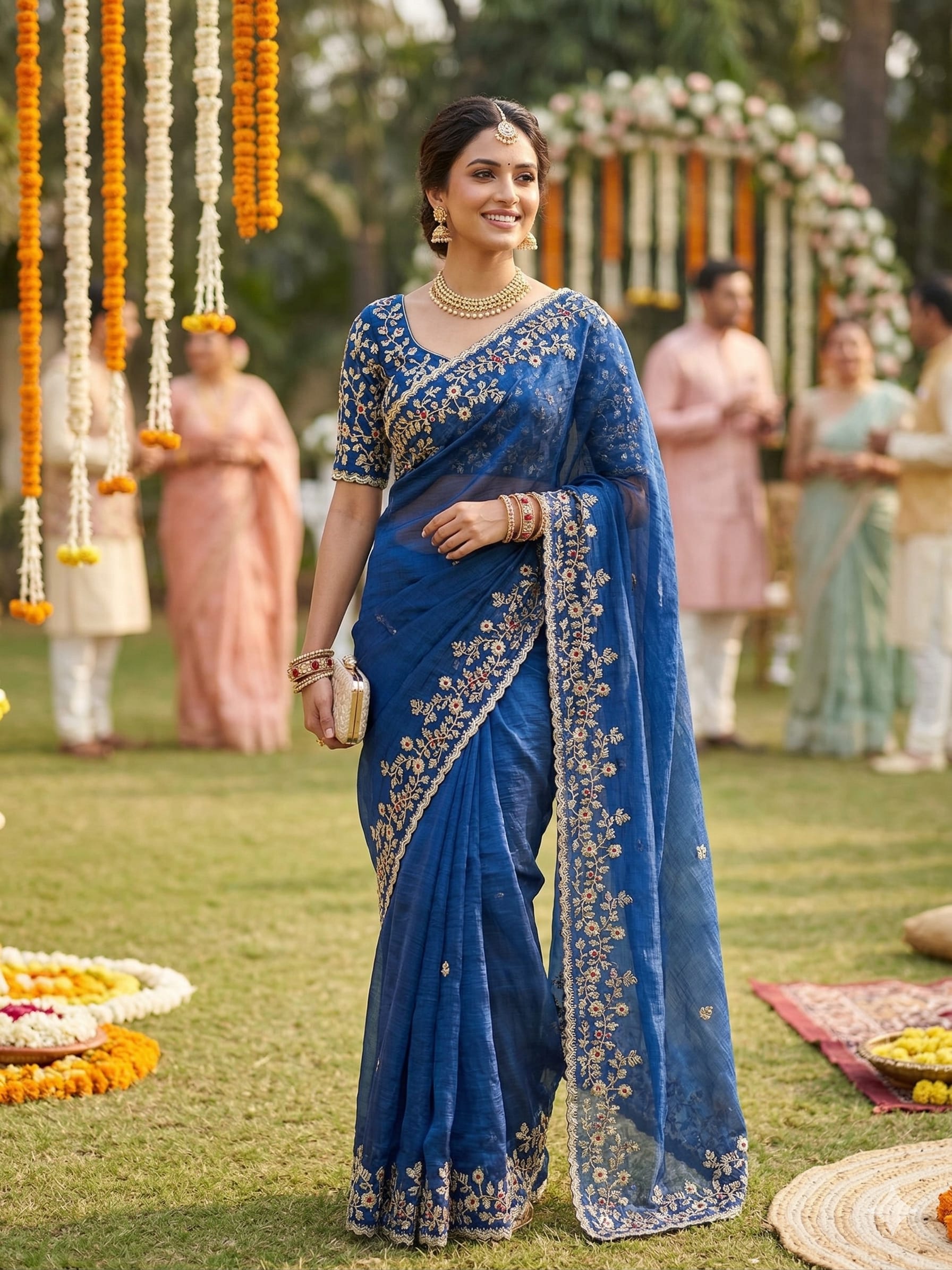 Catalogue: Amira 🌹 | Premium Chiffon Elegance - Pure Fendy Chiffon Saree Online India - Buy at ₹1550 - Image 1