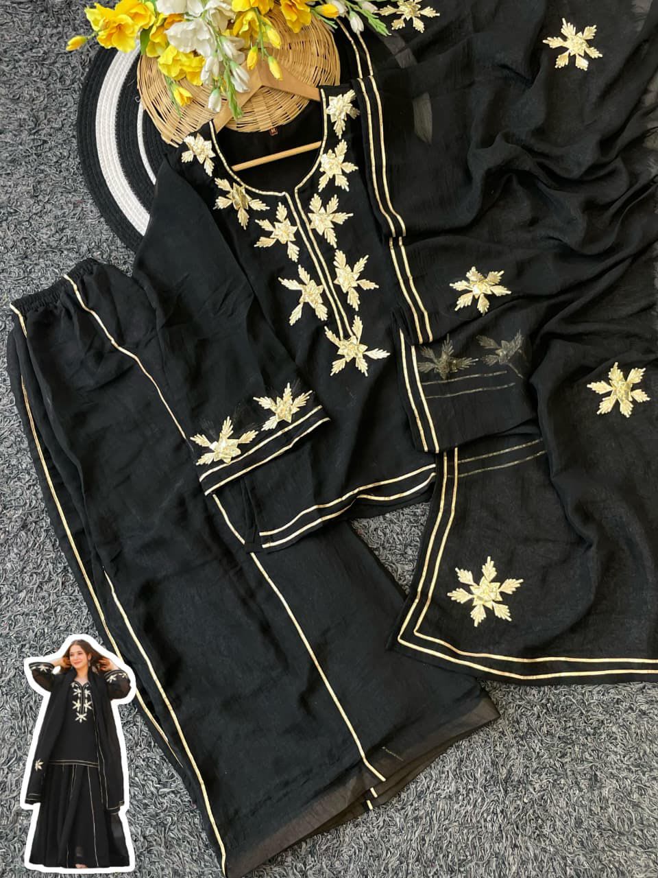 Heavenly Handmade Kurta Sharara Palazzo Set - View 4