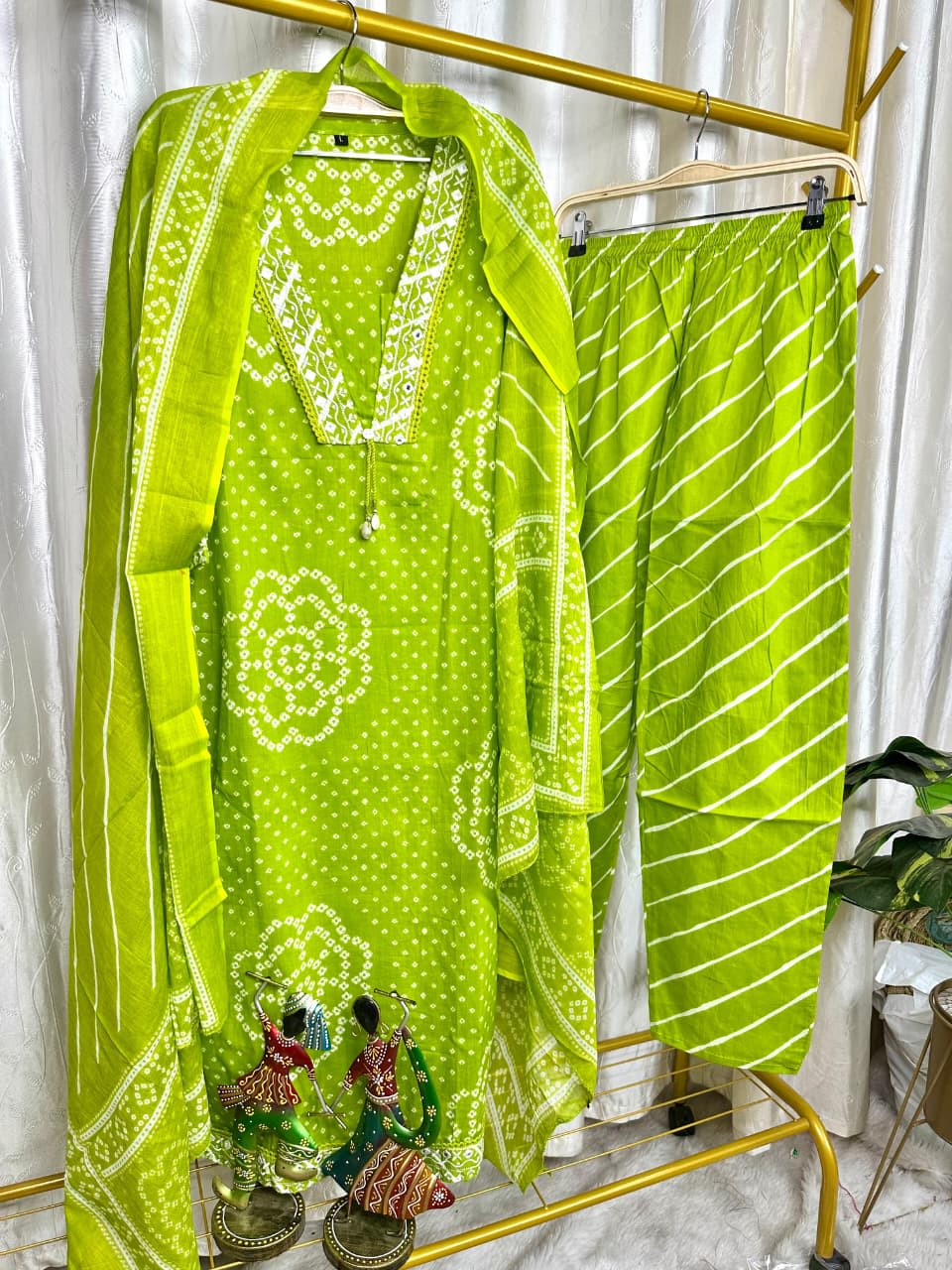 Jaipuri Cotton Designer 3PC Kurta Set - View 2