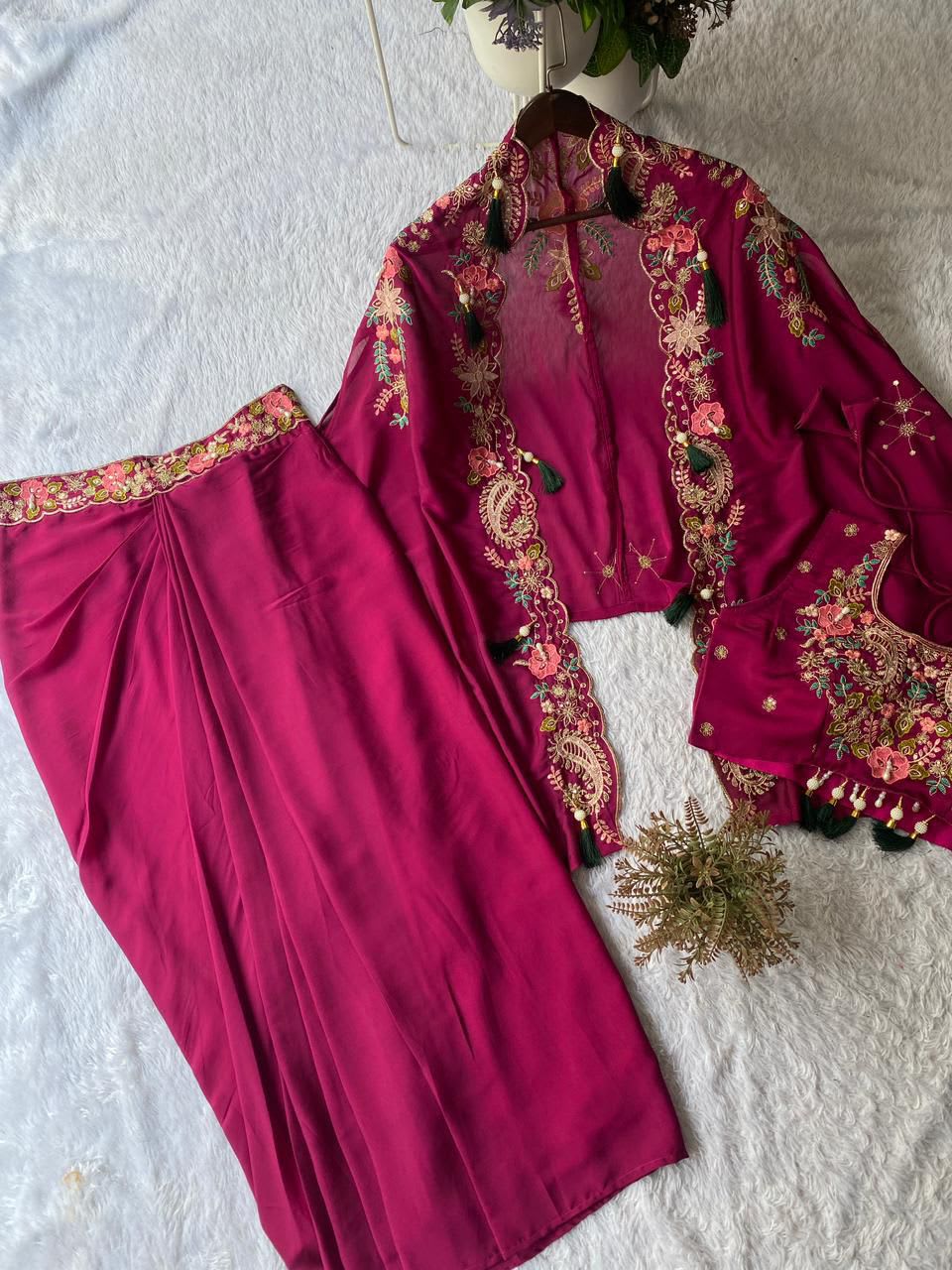 Perfect for Party & Wedding Season – Indo-Western 3-Piece Set - View 3