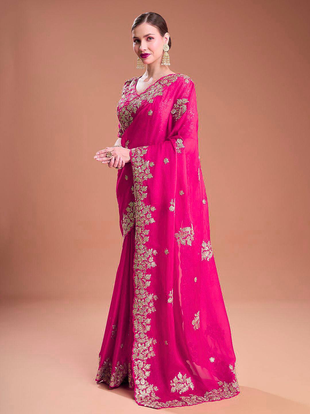 Designer Embroidery Work Saree Collection - View 4