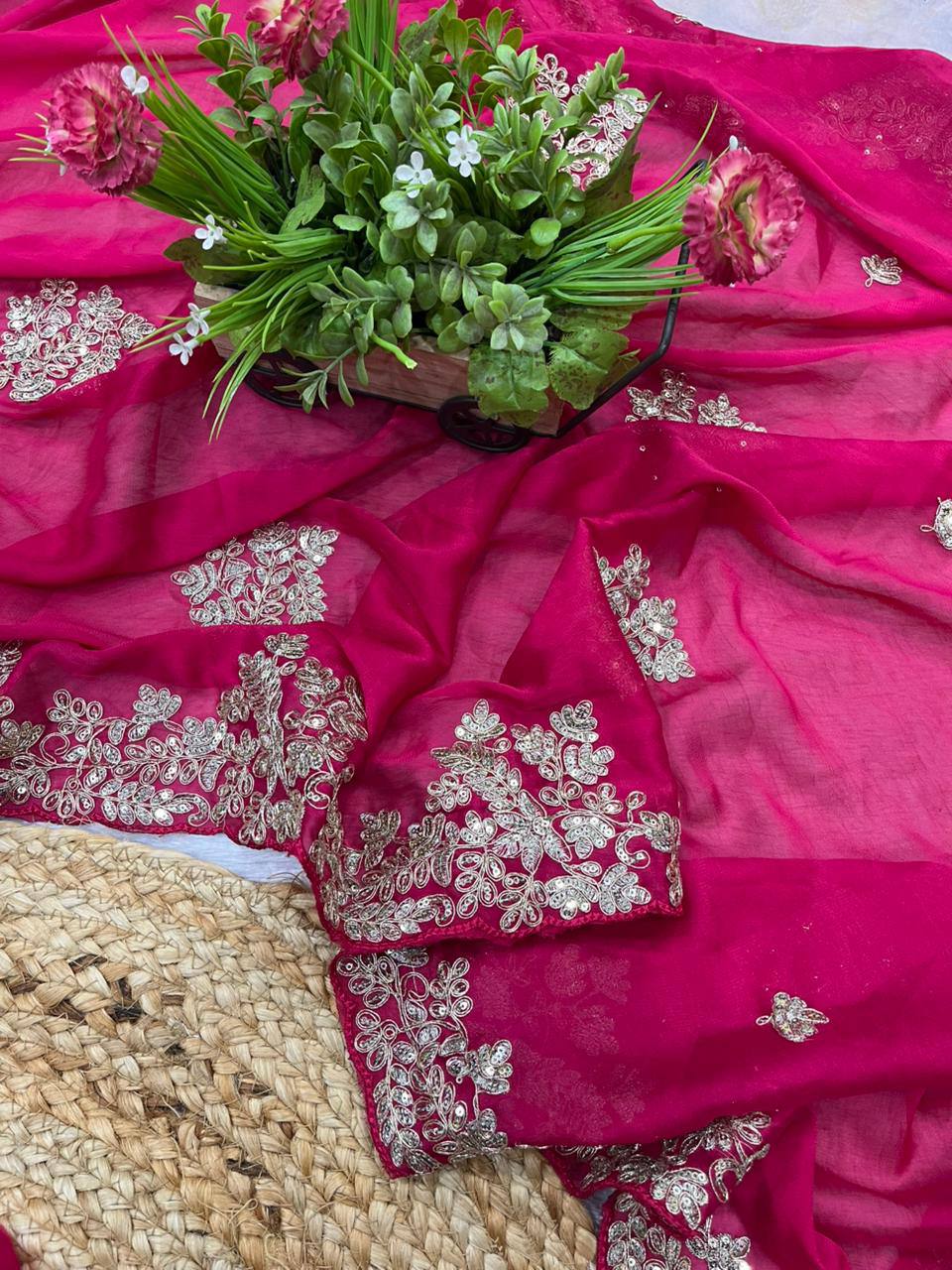 Designer Embroidery Work Saree Collection - View 3